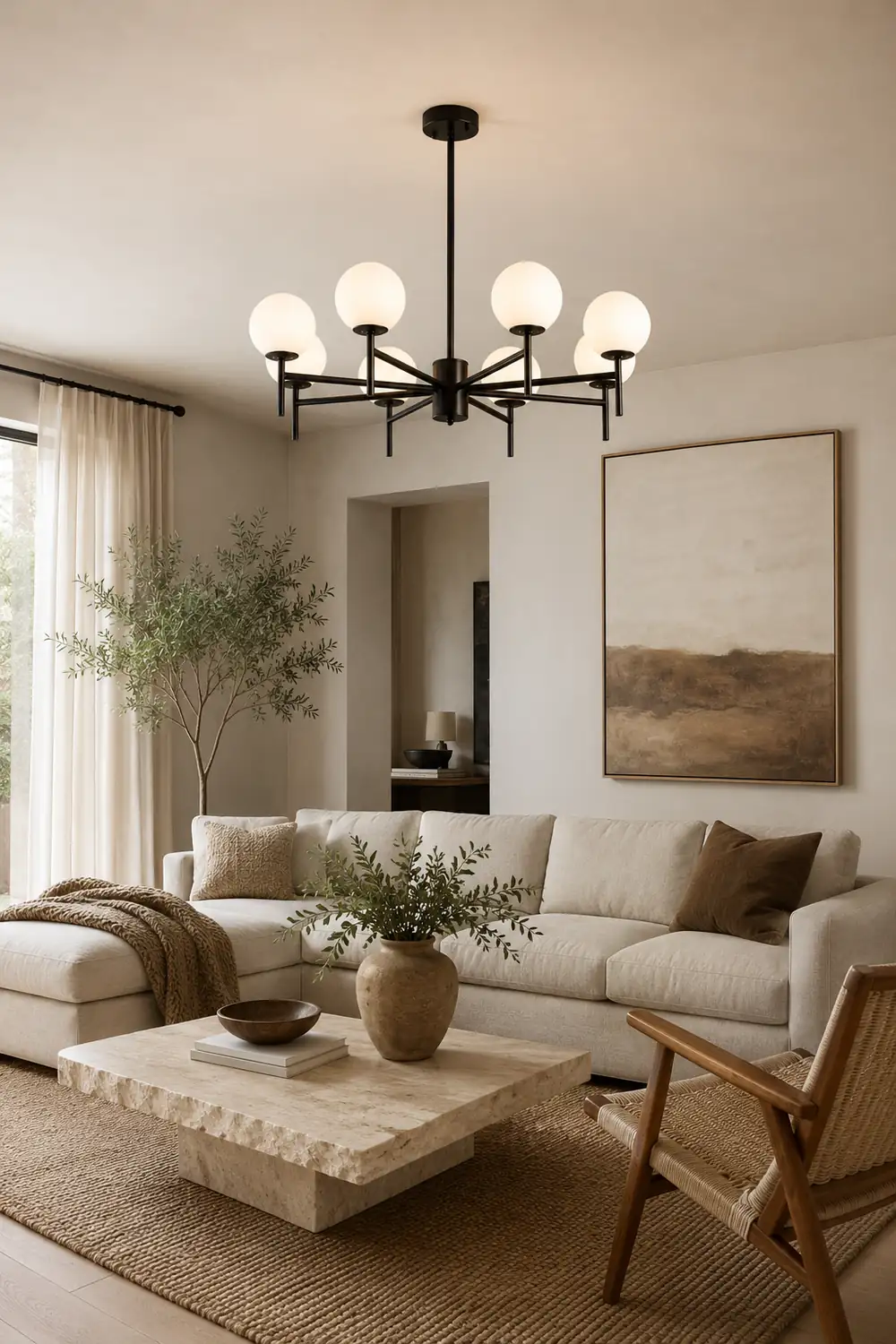Alessio Modern Globe Bubble Metal/Glass Pendant Light, Gold/Black - Lumpaz