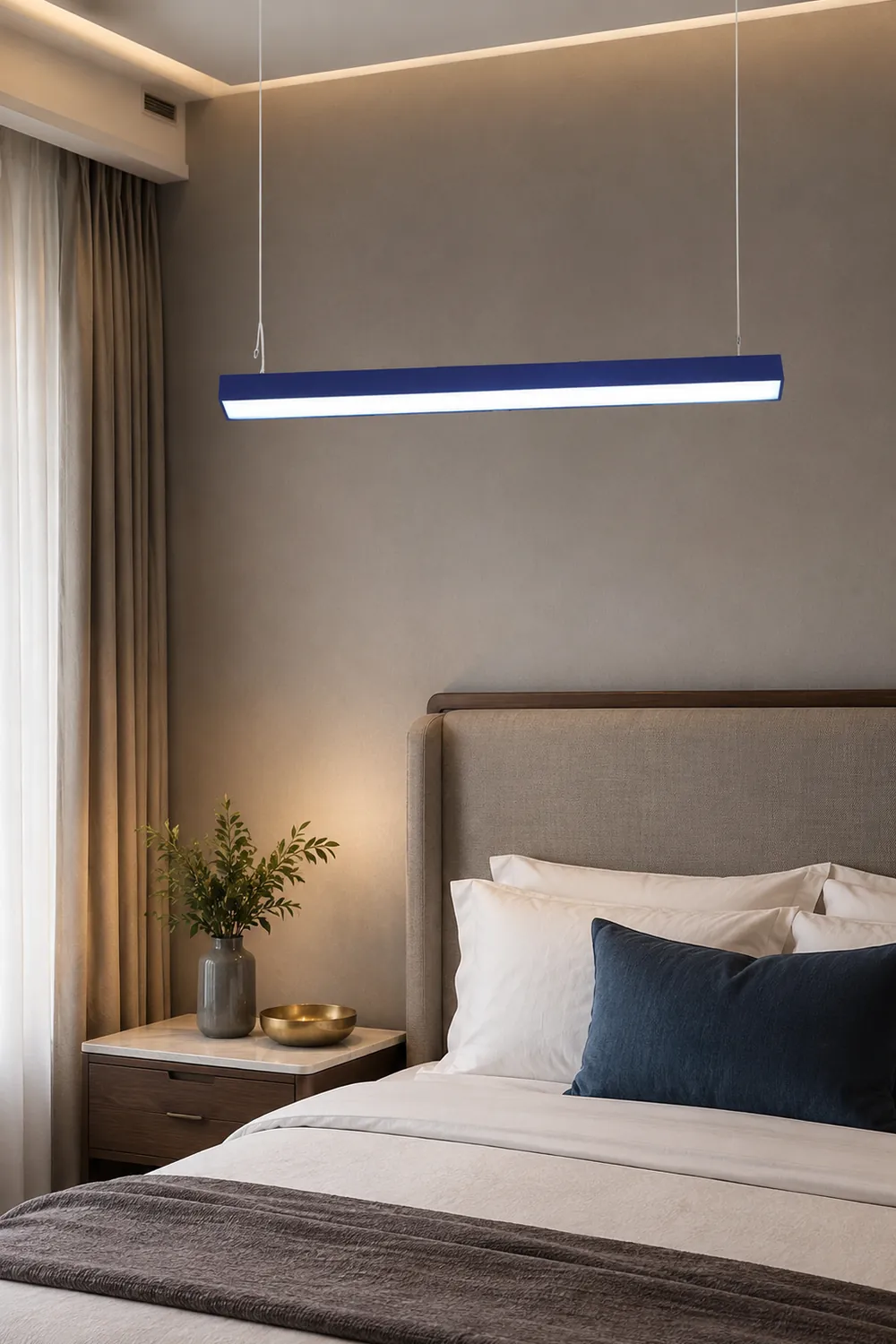 Edge Office Linear Minimalist Rectangular Pendant Light - Lumpaz