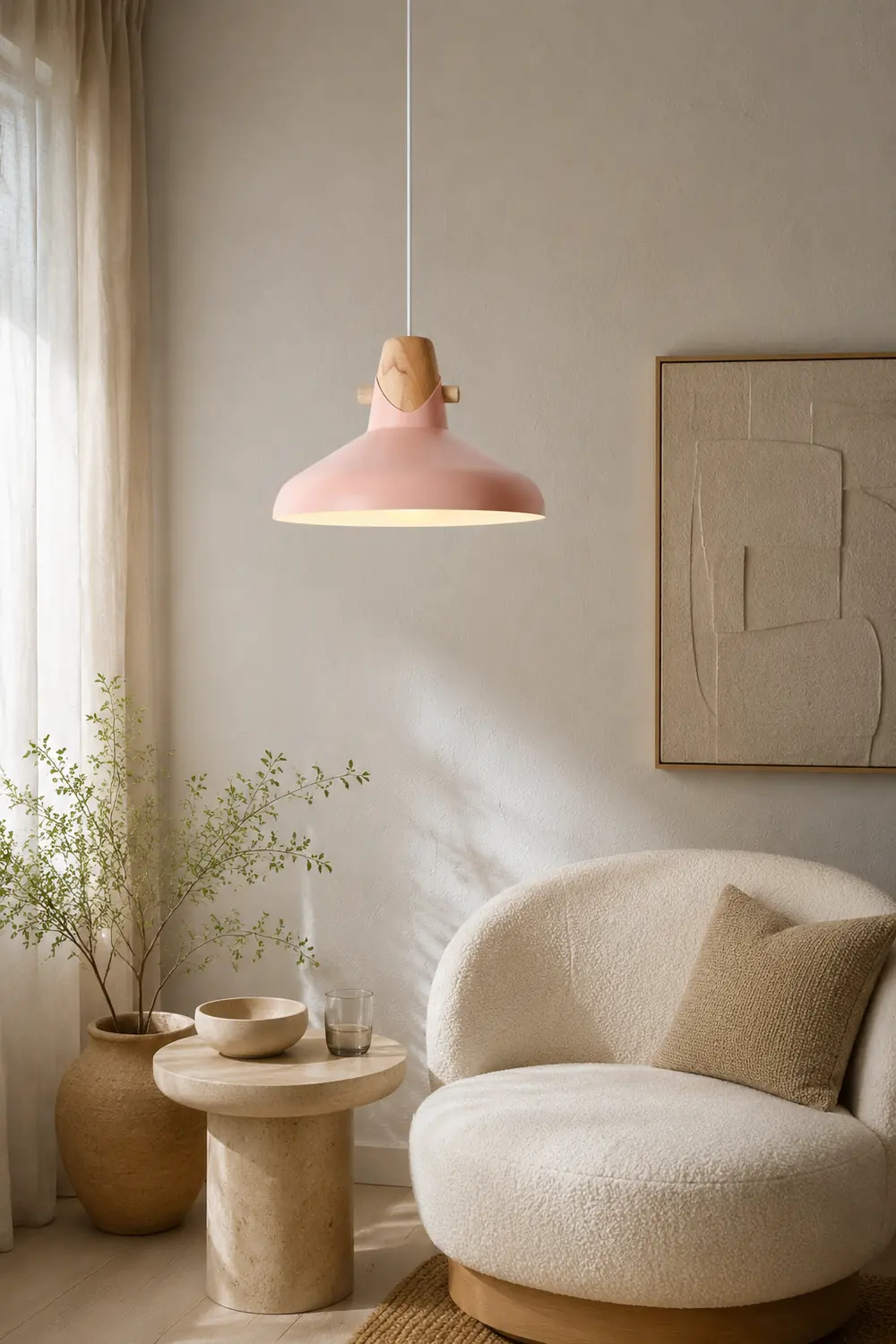 Morandi Nordic Dome Metal Pendant Light, Bule/Green/Pink - Lumpaz