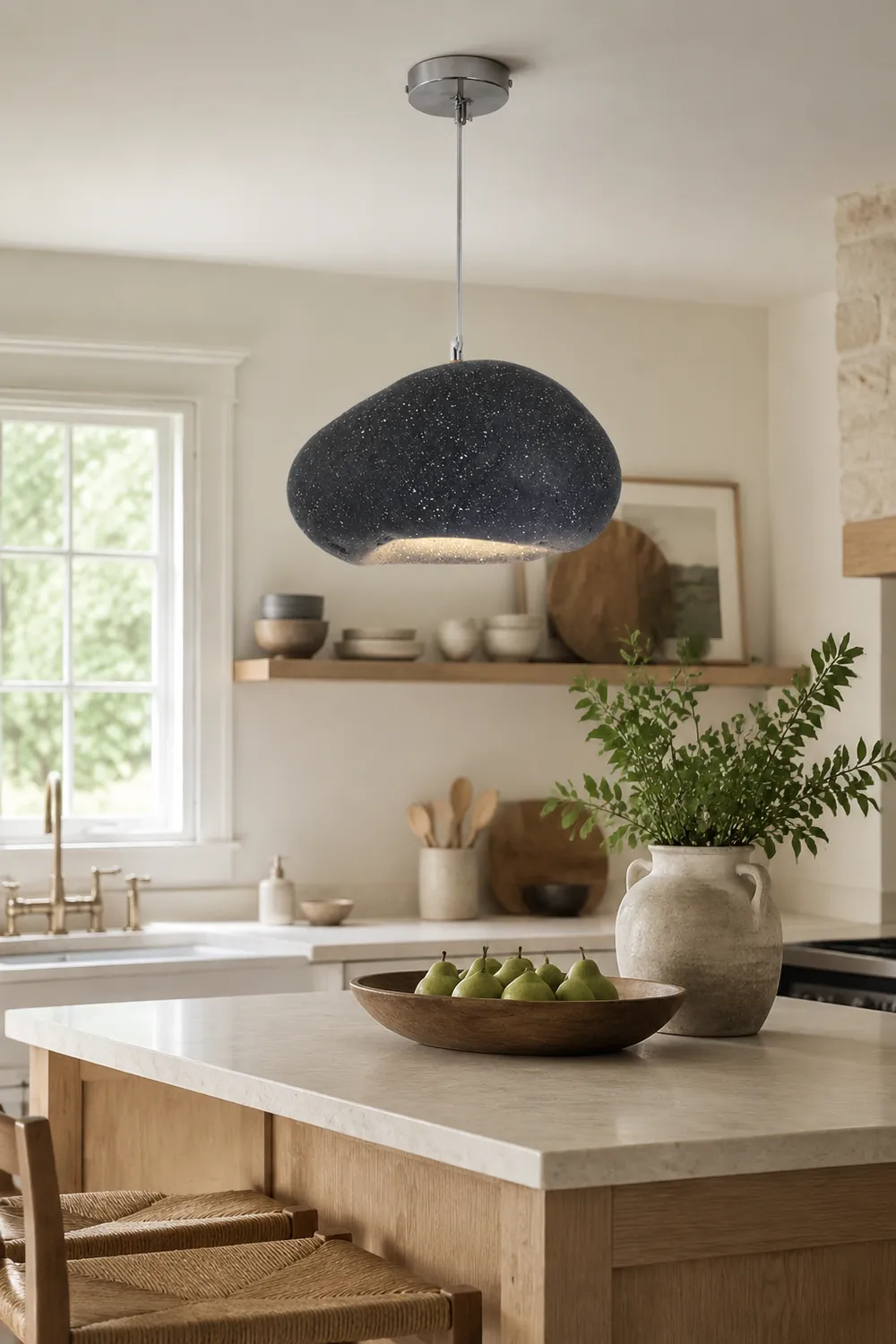 Byers Wabi Sabi Bread Shape Pendant Light, 4 Color - Lumpaz