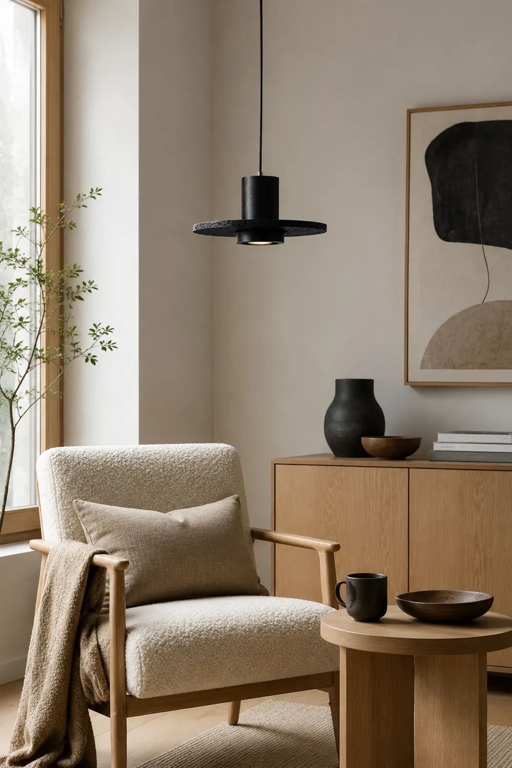 Zaid Black Designer Post-Modern Pendant Light - Lumpaz
