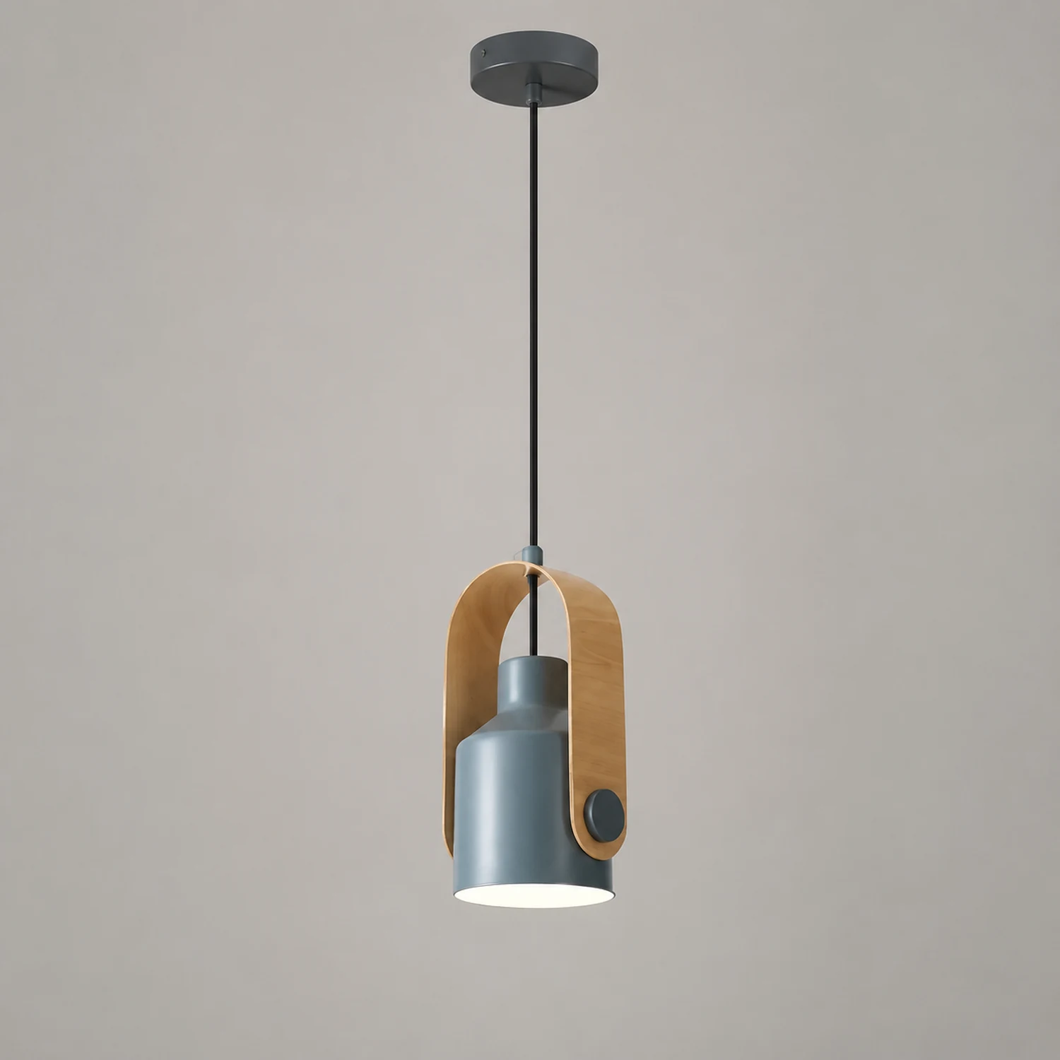 Morandi Modern Metal LED Pendant Light  White Orange Black Bedroom - Lumpaz