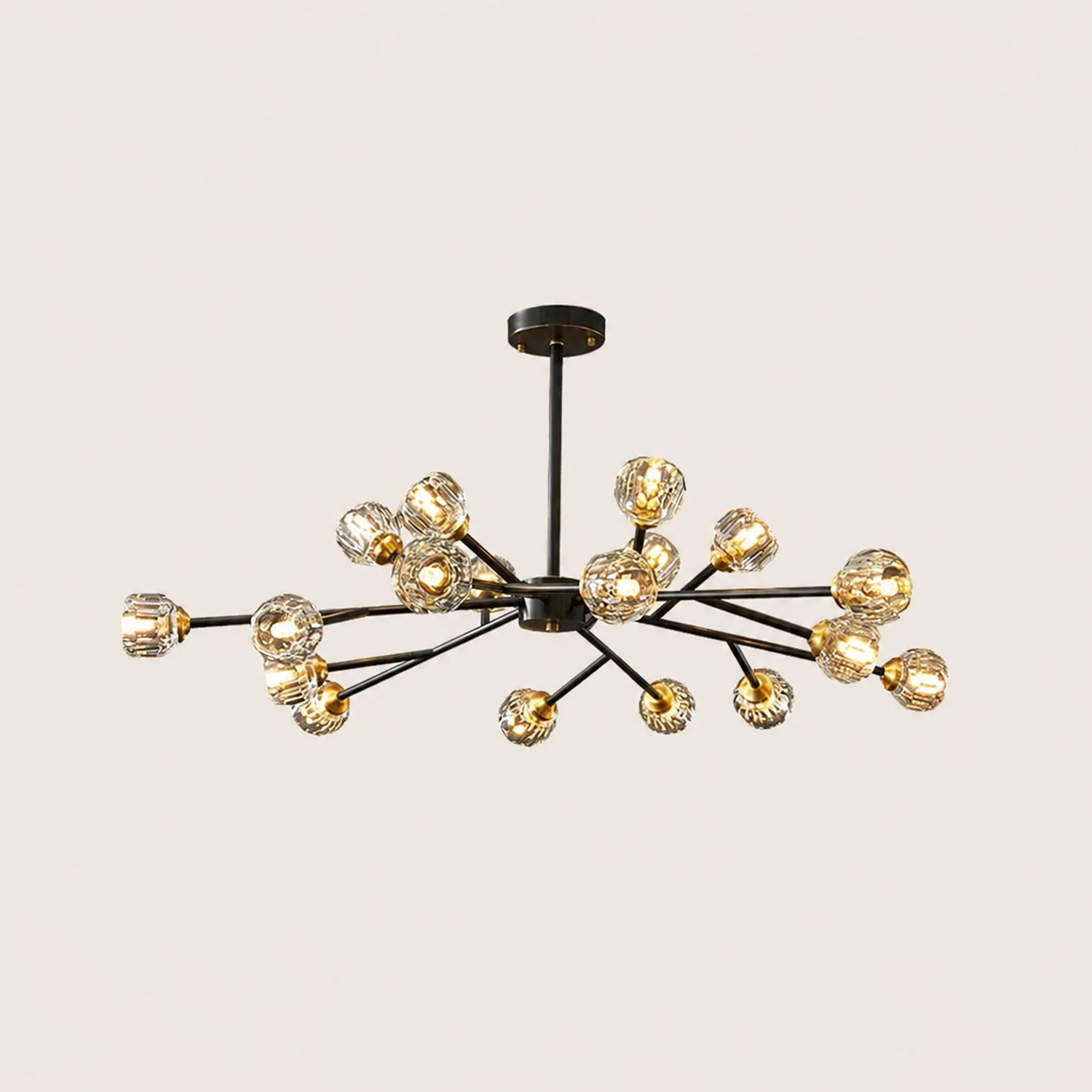 Valentina Modern Blown Metal Pendant Light, Gold - Lumpaz