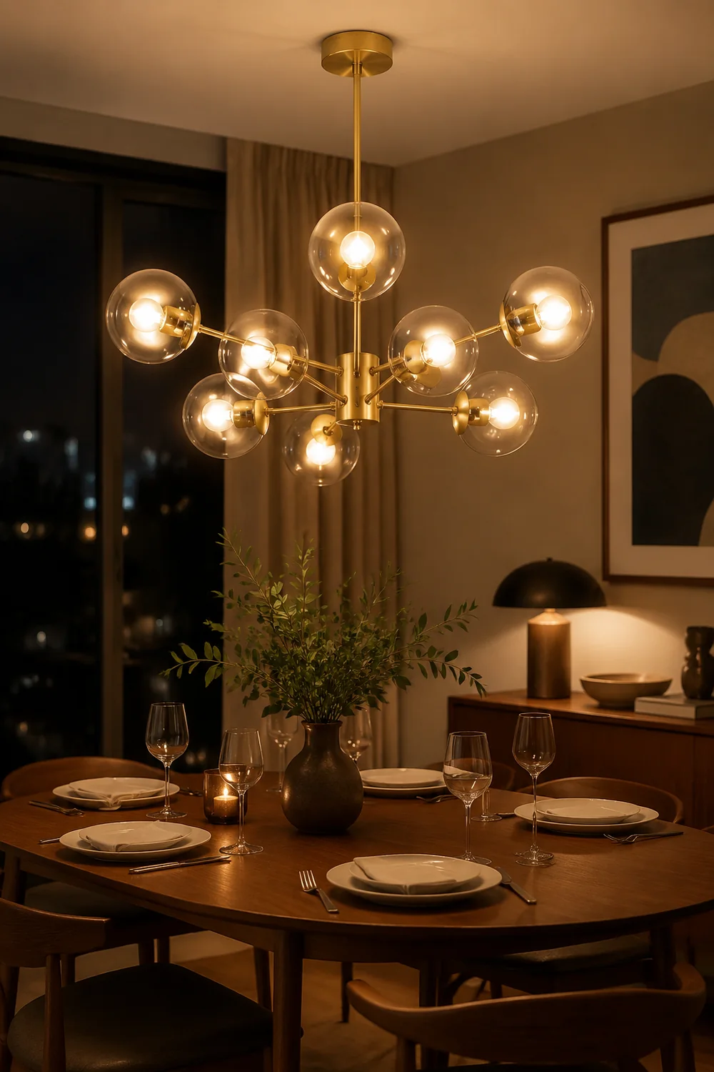 Valentina Designer Simple Nordic Pendant Light, Black/Gold - Lumpaz