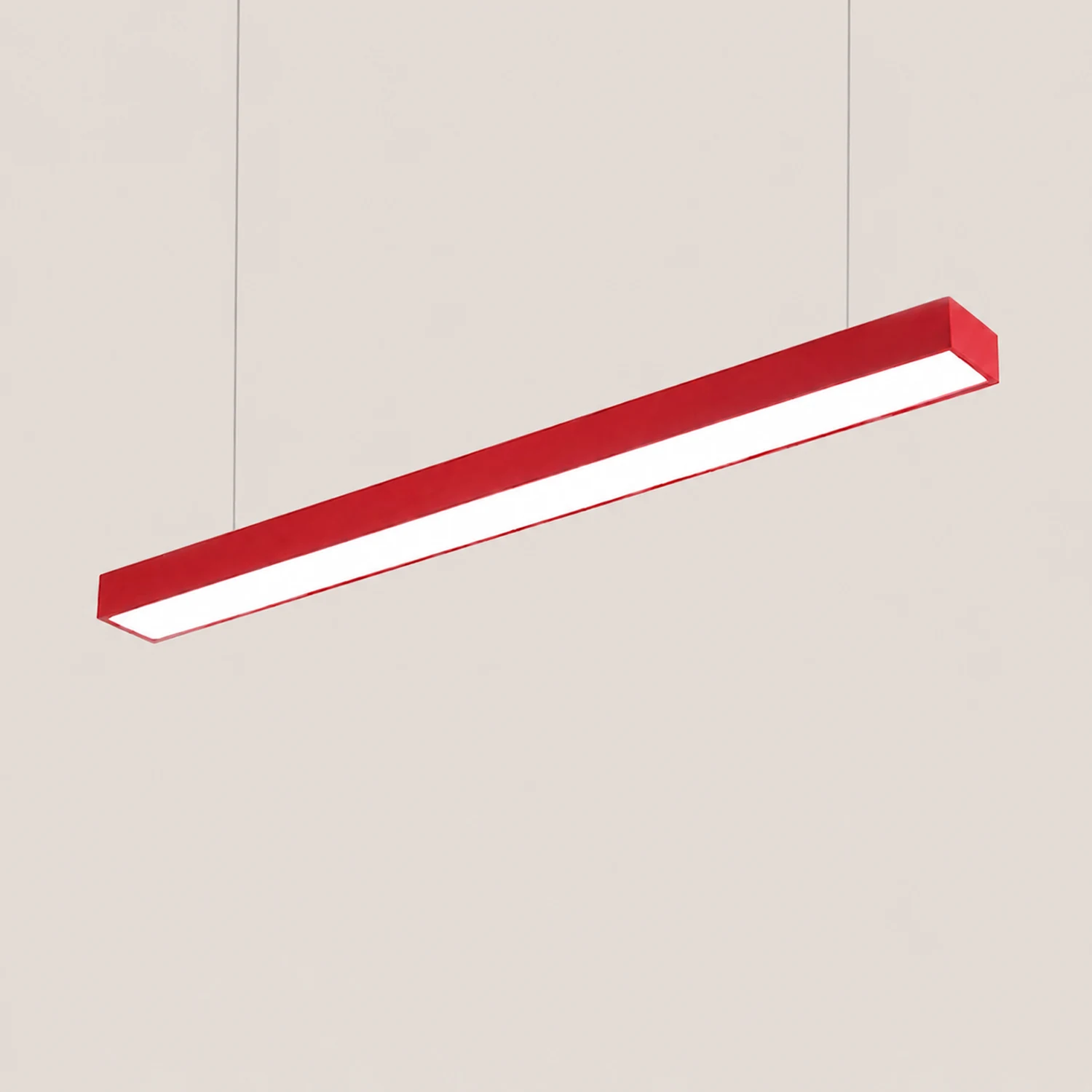 Edge Office Linear Minimalist Rectangular Pendant Light - Lumpaz