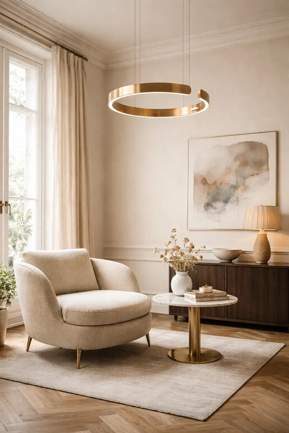Edge Circle Pendant Light, LED, 4 Color Dining Room - Lumpaz