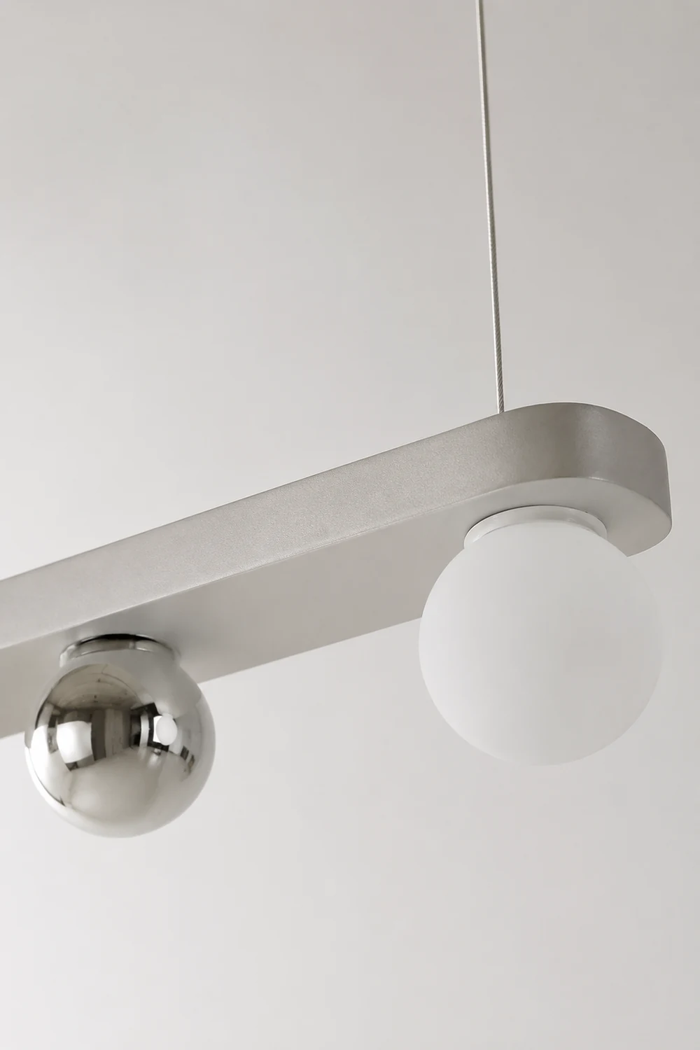 Valentina Pendant Light Multi Globe Modern, Metal/Acrylic, Silver, Dining Room - Lumpaz