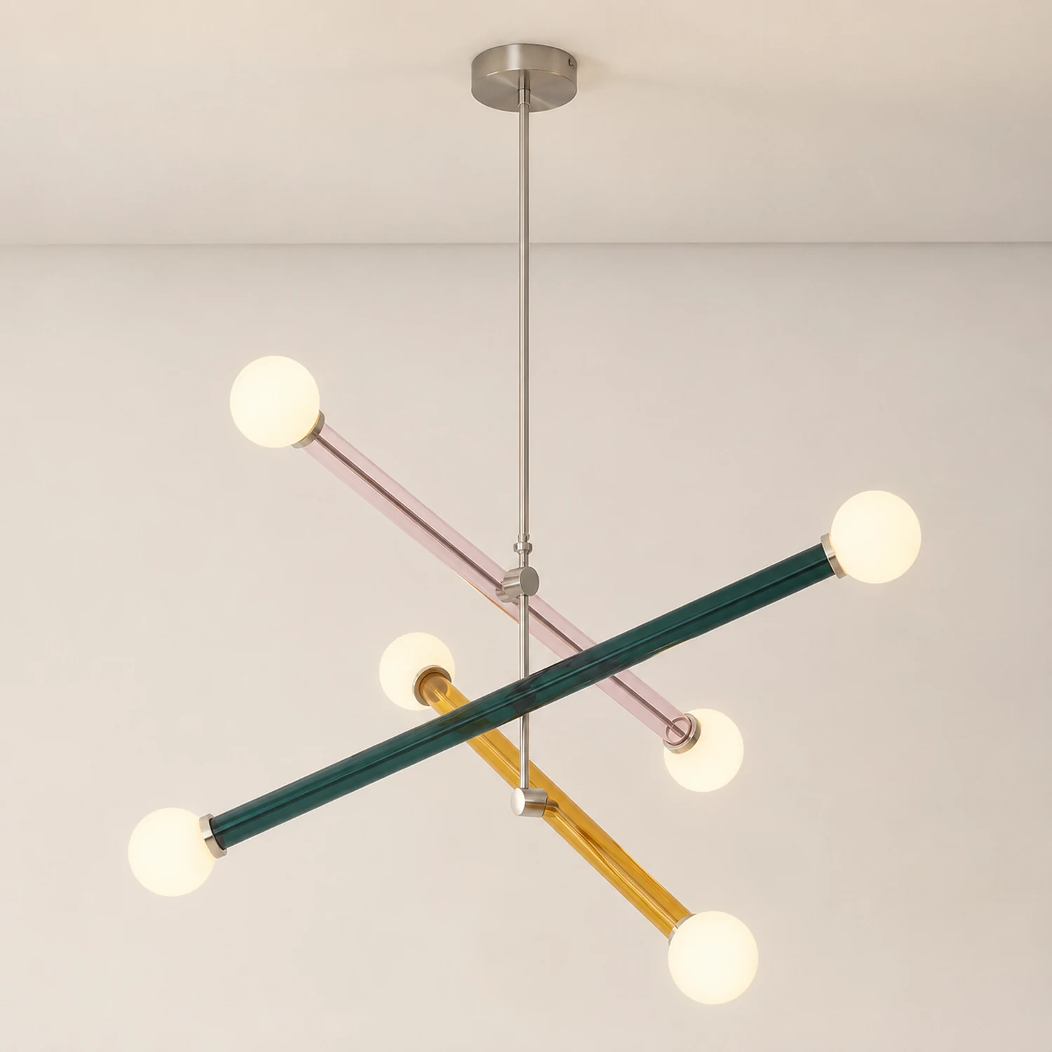 Avi Modern Metal/Glass Creative Children Bedroom Pendant Light Adjustable - Lumpaz