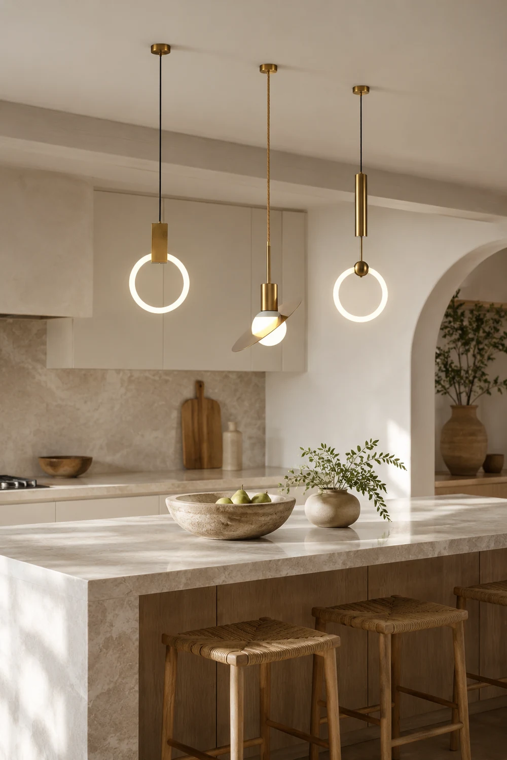 Cooley Modern Nordic Globe/Ring Metal/Glass Pendant Light, Gold - Lumpaz