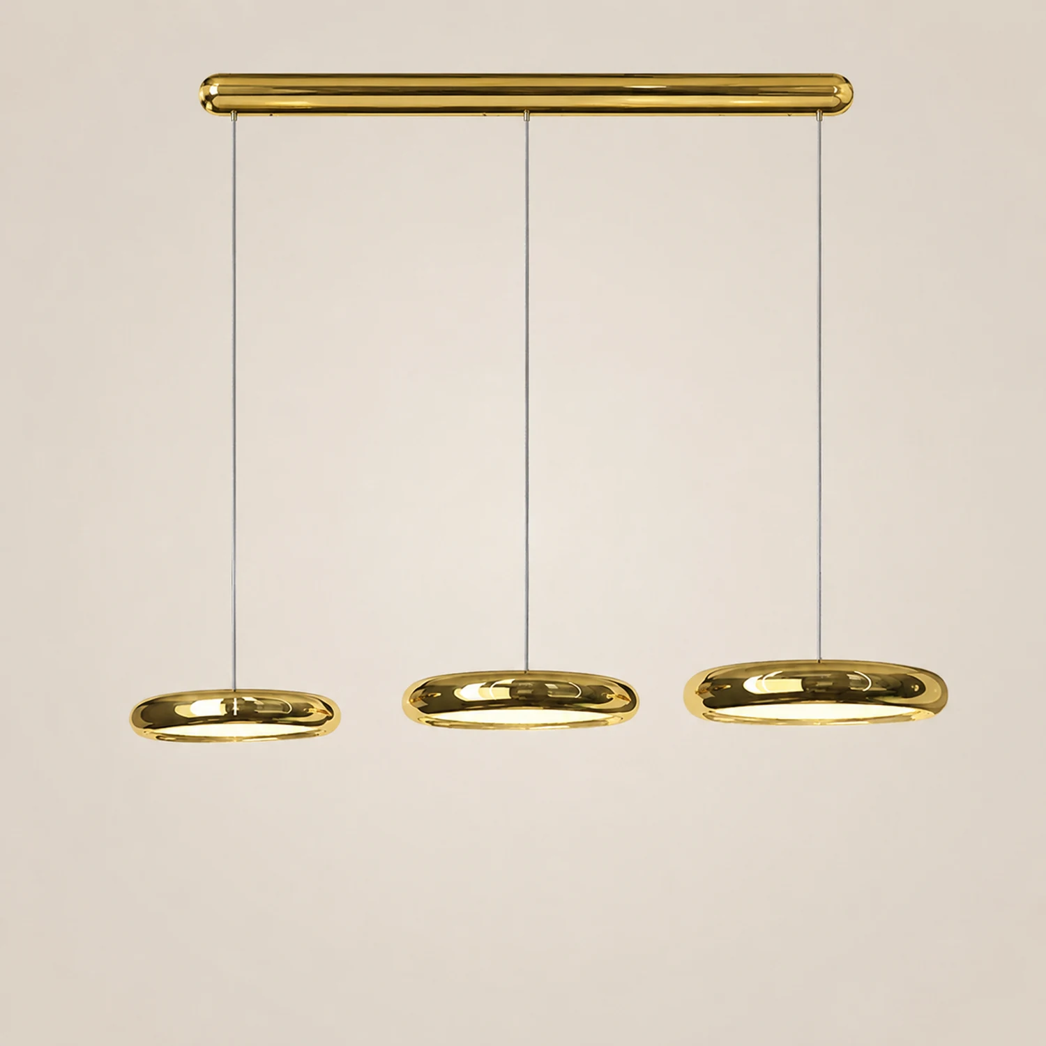 Welsh Minimalist Circular Metal Pendant Light,Silver/Gold/Rose Gold - Lumpaz