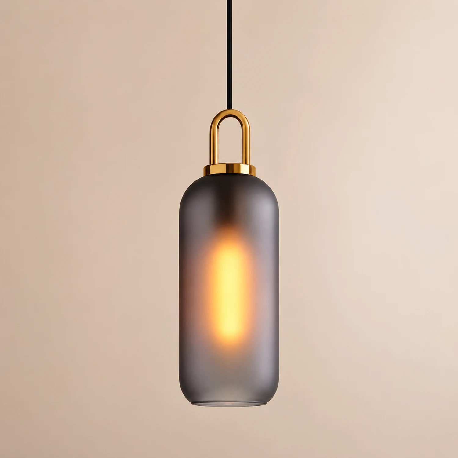 Hailie Clear& Glass Cylinder Pendant Light, 2 Color - Lumpaz