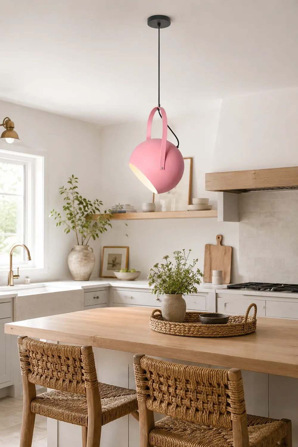 Morandi Colorful Art Deco Pendant Light, Spherical, Metal, Bedroom - Lumpaz
