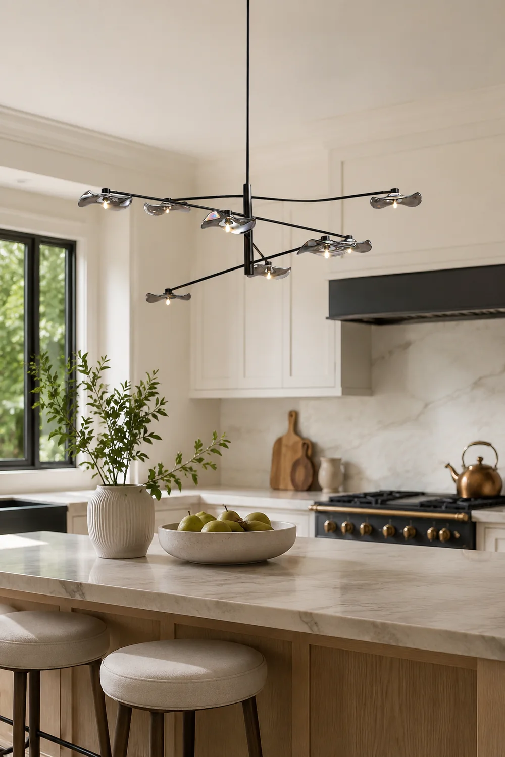 Carins Modern Branch Metal Pendant Light, Clear/Multicolor - Lumpaz