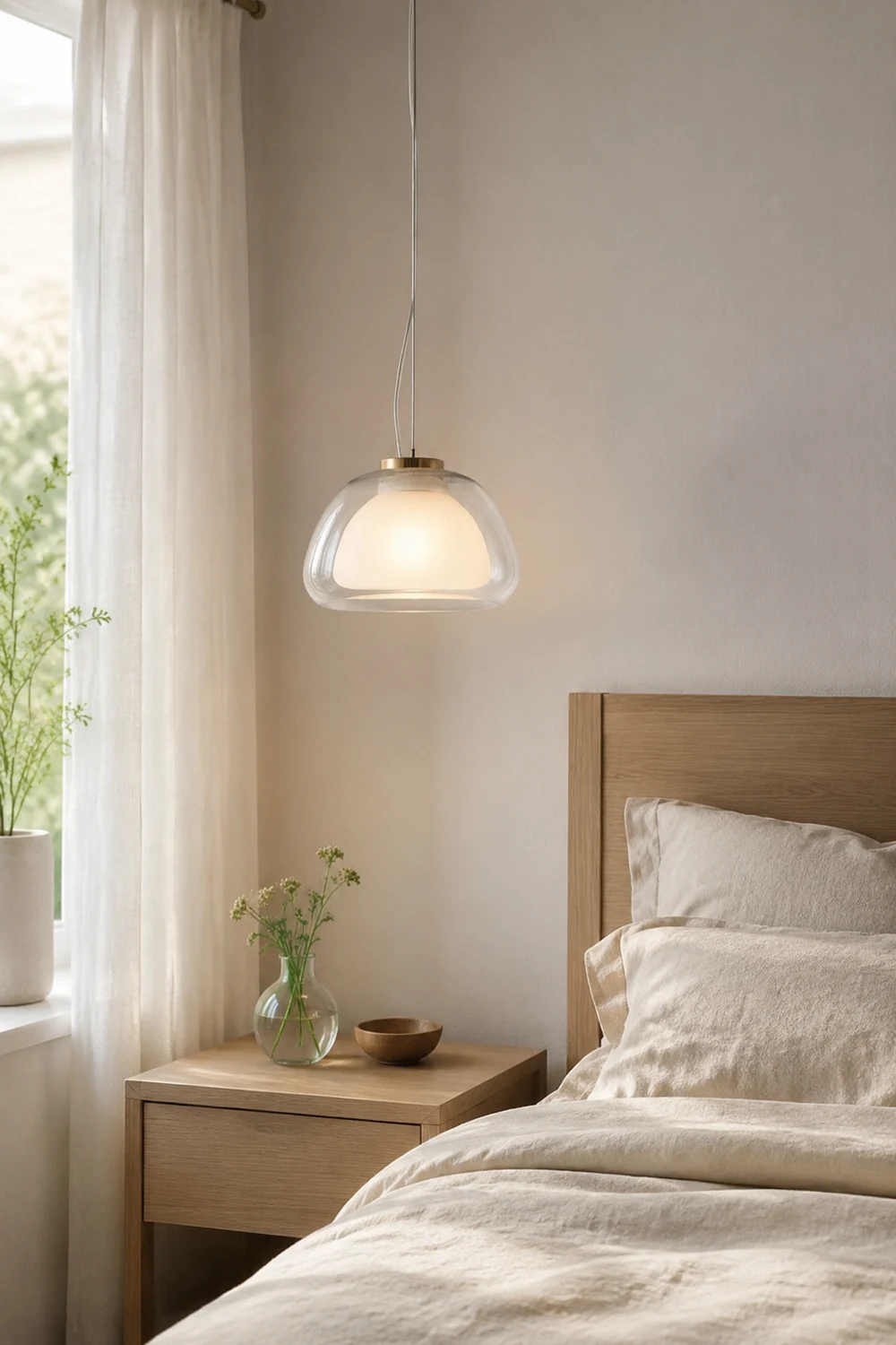 Byers Double Layer White Glass Pendant Light - Lumpaz