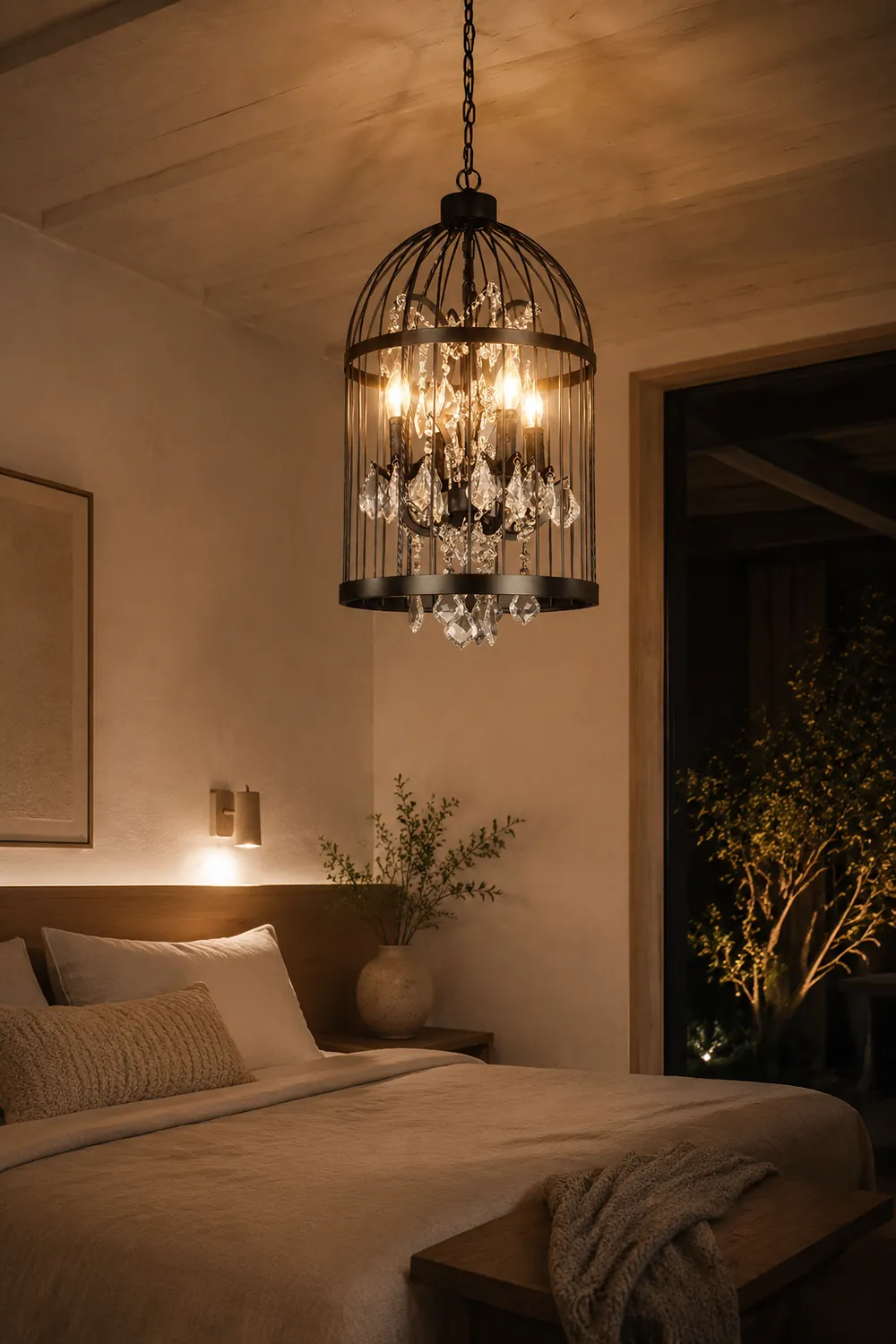 Cooley Designer Industrial Vintage Birdcage Pendant Light - Lumpaz