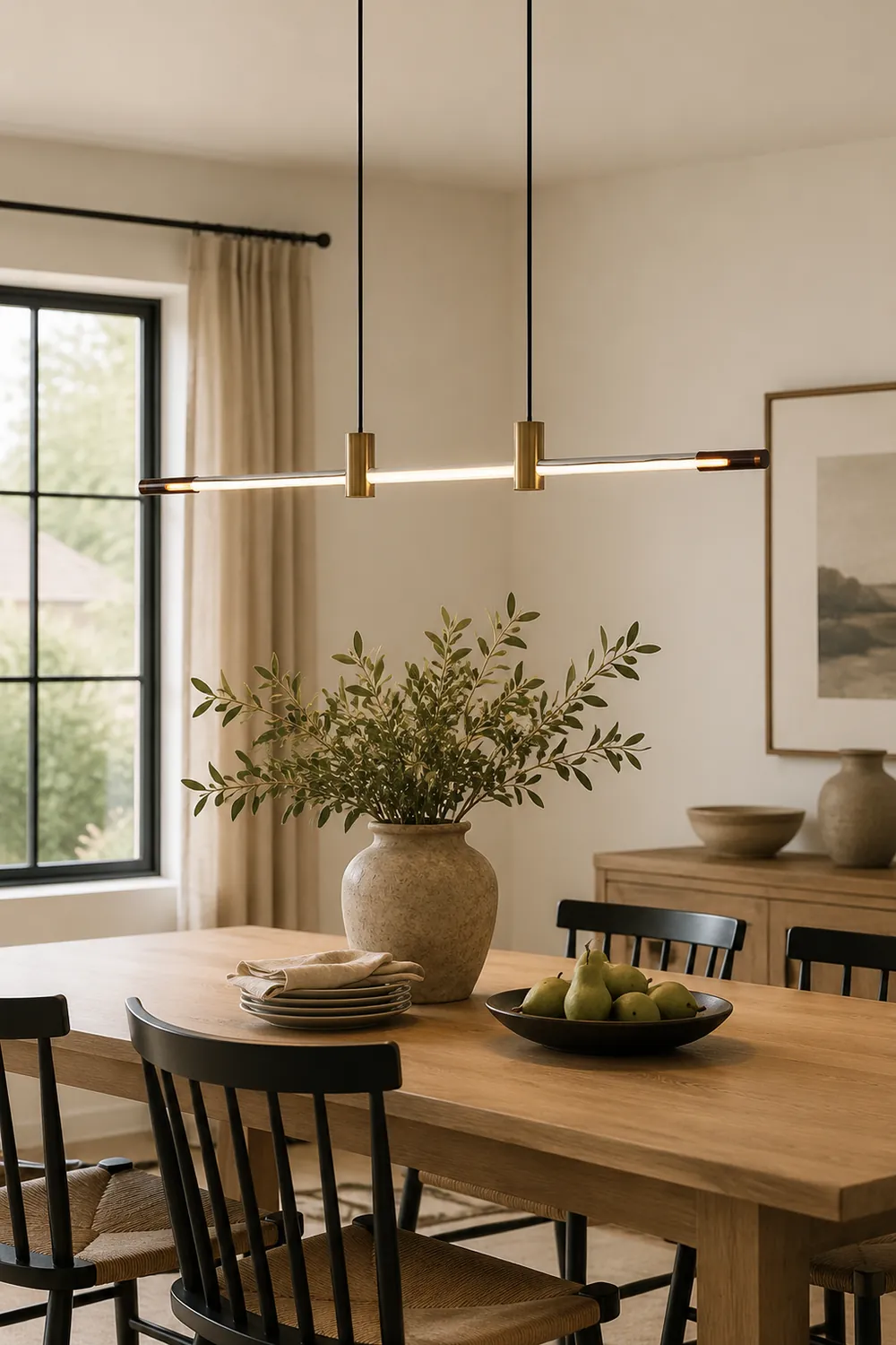 Minimalist Linear Dining Room/Bar Pendant Light - Lumpaz