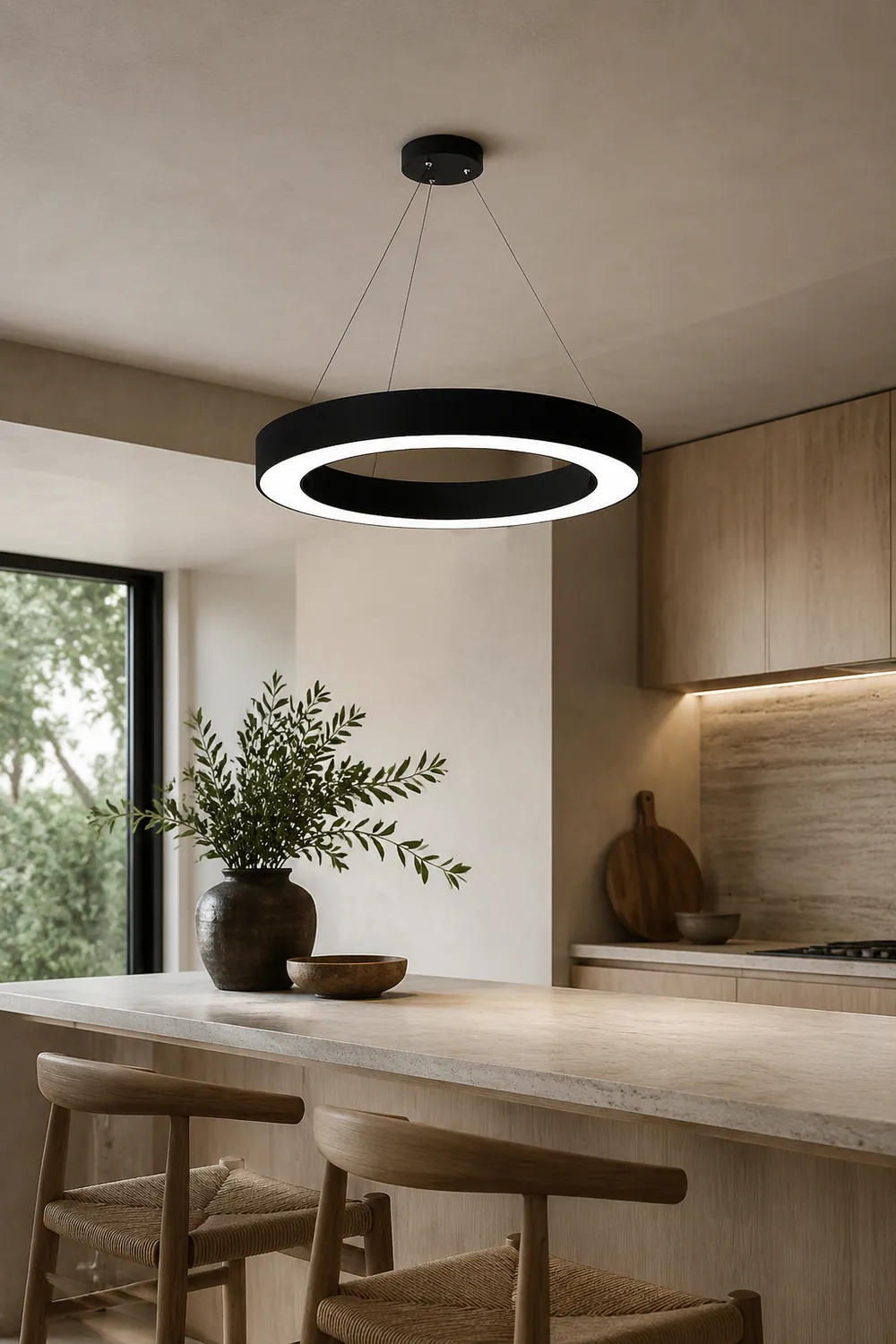Arisha Minimalist Ring Acrylic Pendant Light Bedroom/Living Room - Lumpaz