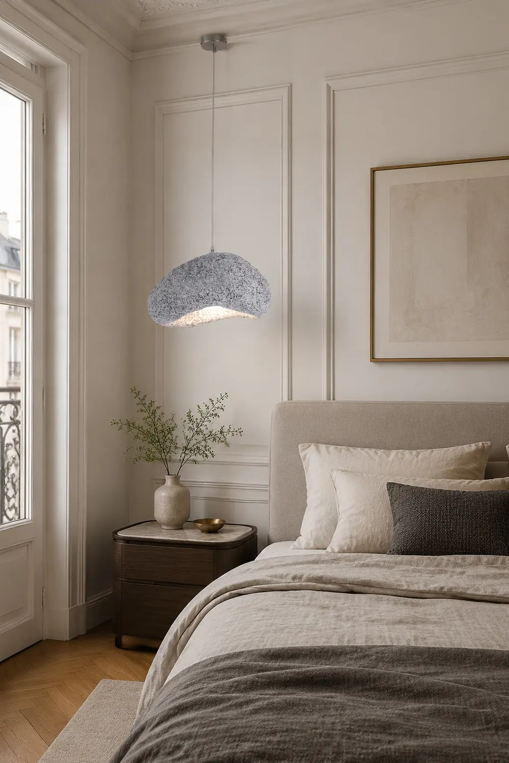 Byers Wabi Sabi Bread Shape Resin Pendant Light, 2 Color - Lumpaz