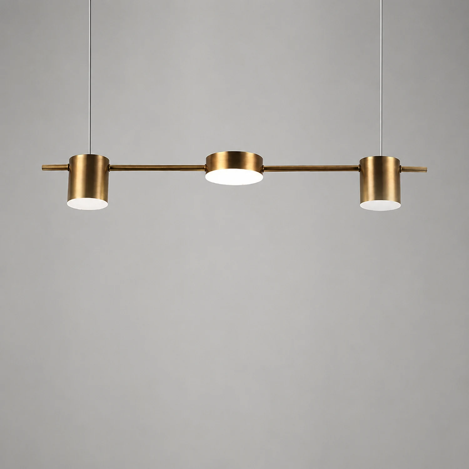 Leigh Metal Simple Linear Pendant Light, Black/Gold, 3/5Heads - Lumpaz