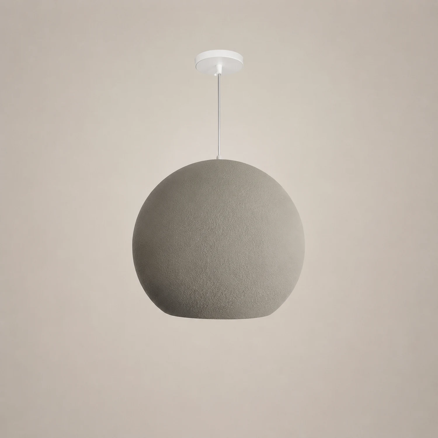 Byers Simple Ball Shape Metal Pendant Light, White/Gray - Lumpaz