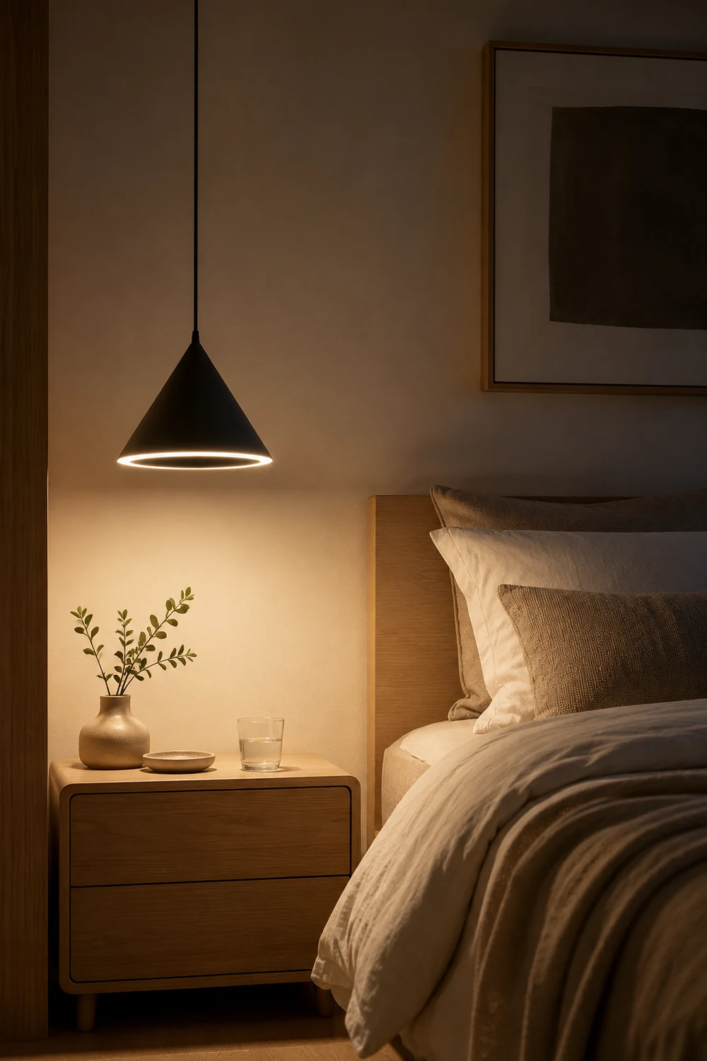 Morandi Funnel-Shape LED Pendant Light for Living Room - Lumpaz