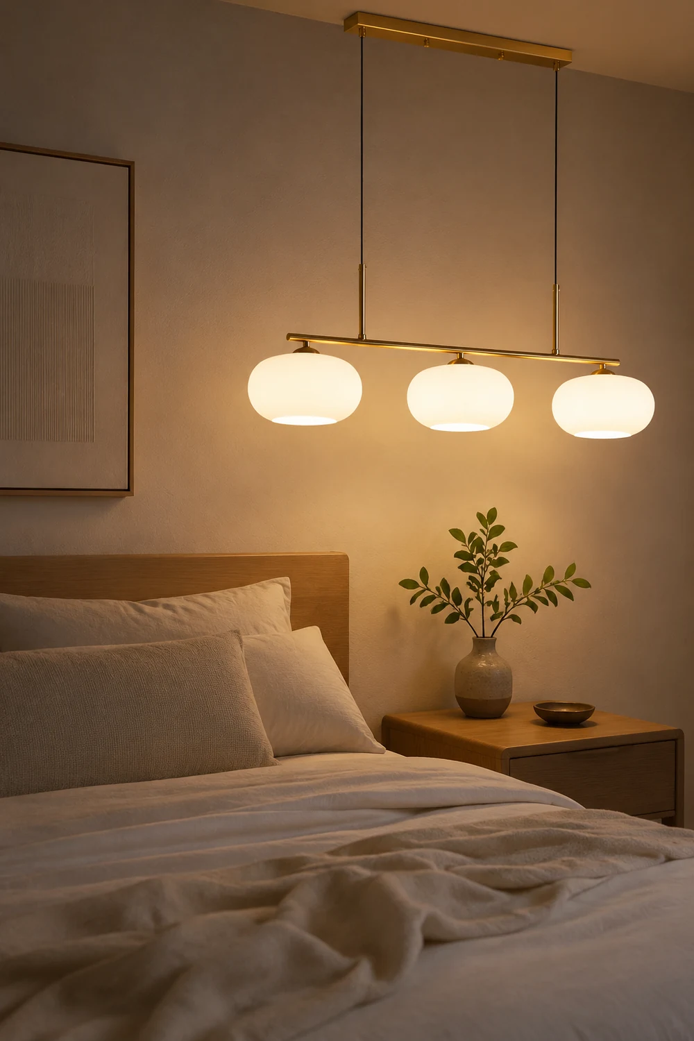 Hailie Cream Cluster Pendant Light, 3 Heads - Lumpaz