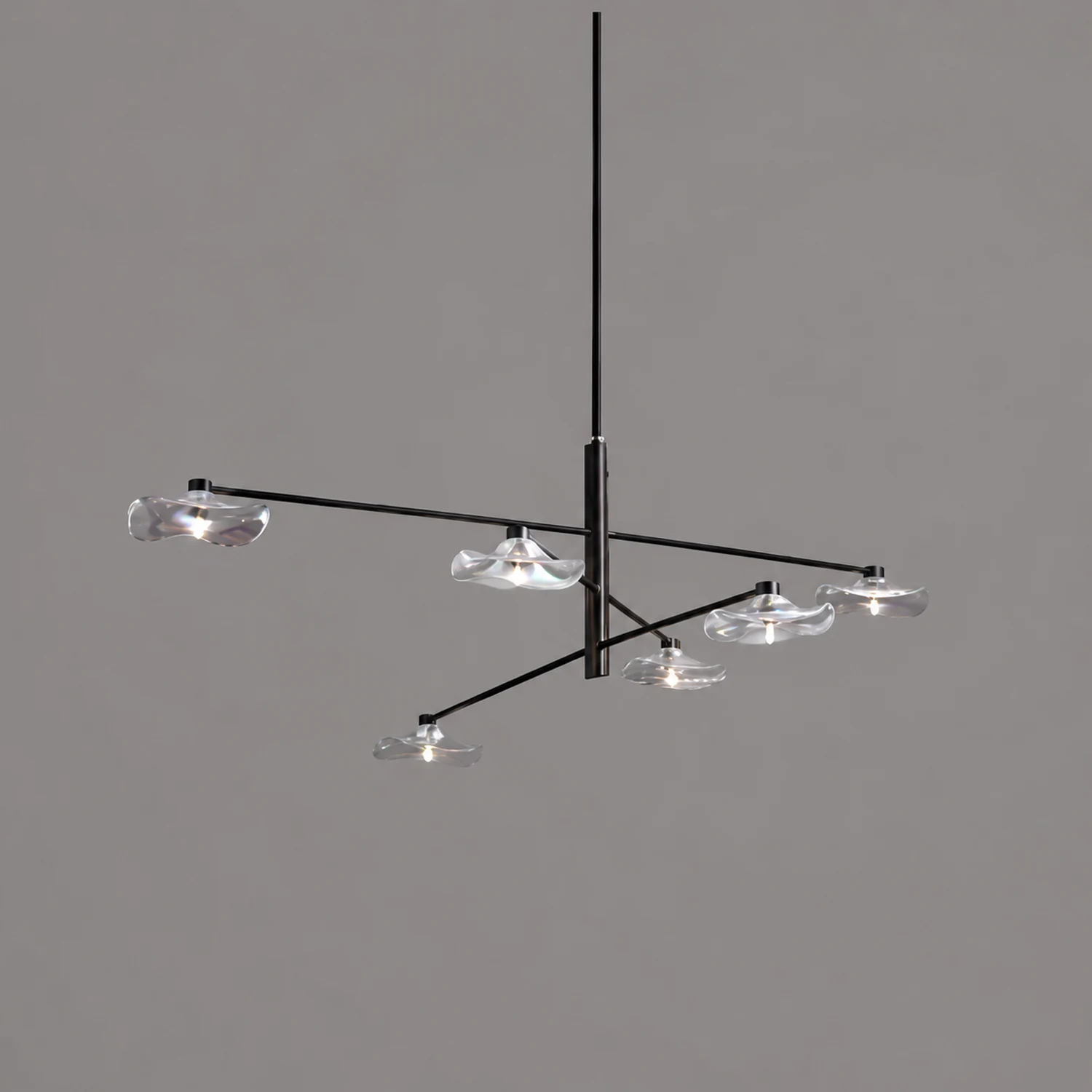 Carins Modern Branch Metal Pendant Light, Clear/Multicolor - Lumpaz