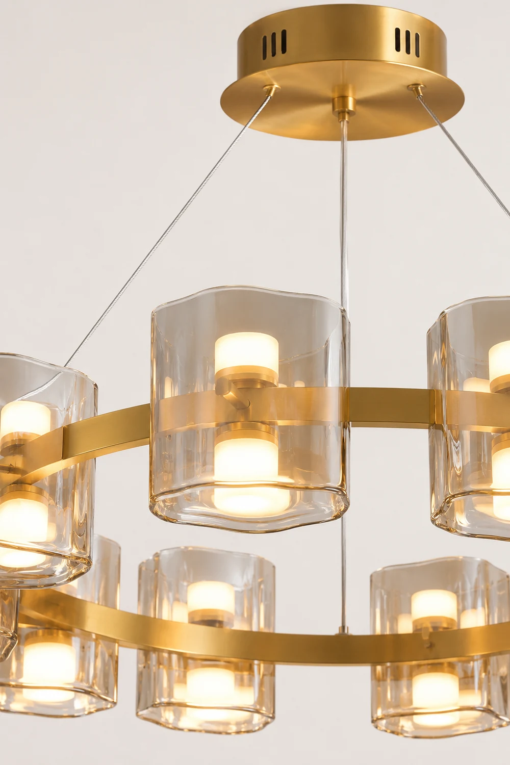 Evette Minimalist Round Metal Pendant Light,Black/Gold - Lumpaz