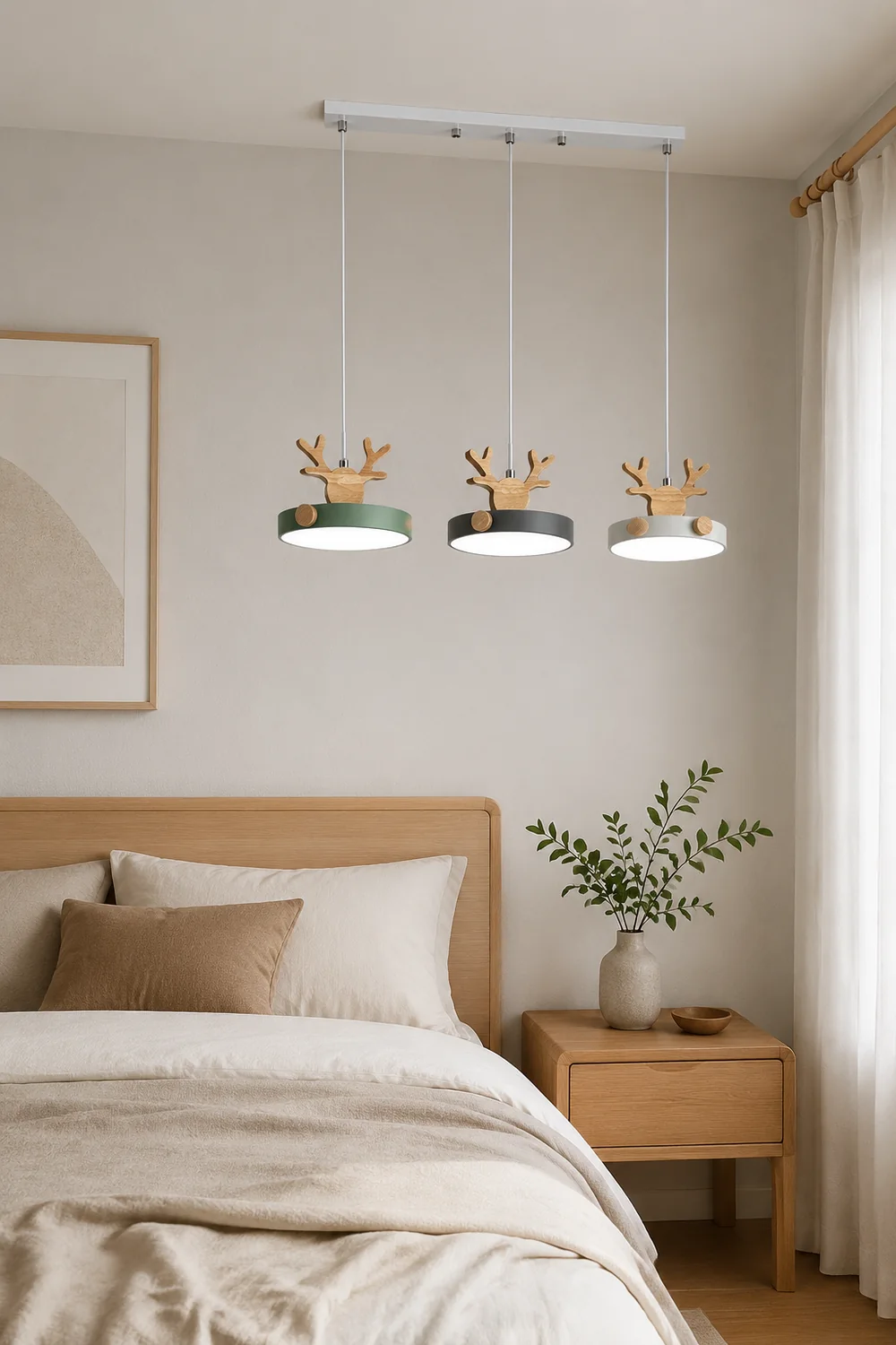Morandi Deer Cluster Pendant Light 3 Color, 1/3 Heads - Lumpaz