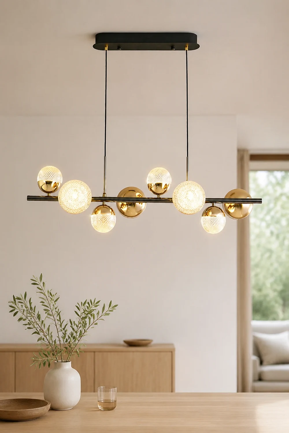 Valentina Glass Modern Bubbles Pendant Light - Lumpaz