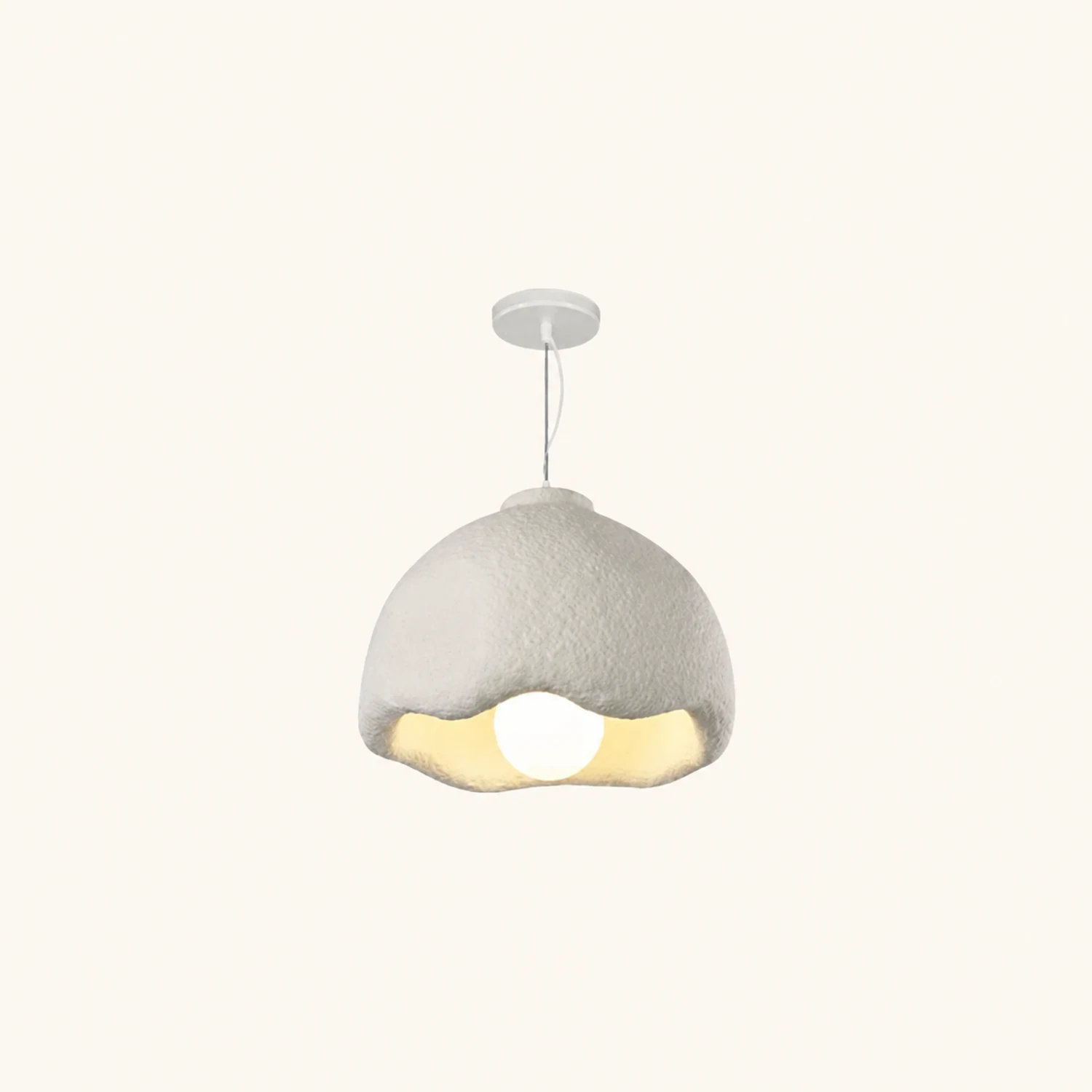 Byers Flower Shape Pendant Light, White, Living Room, Bedroom - Lumpaz
