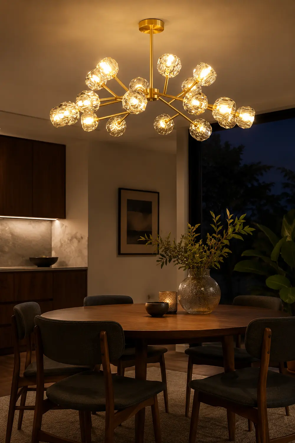 Valentina Modern Blown Metal Pendant Light, Gold - Lumpaz