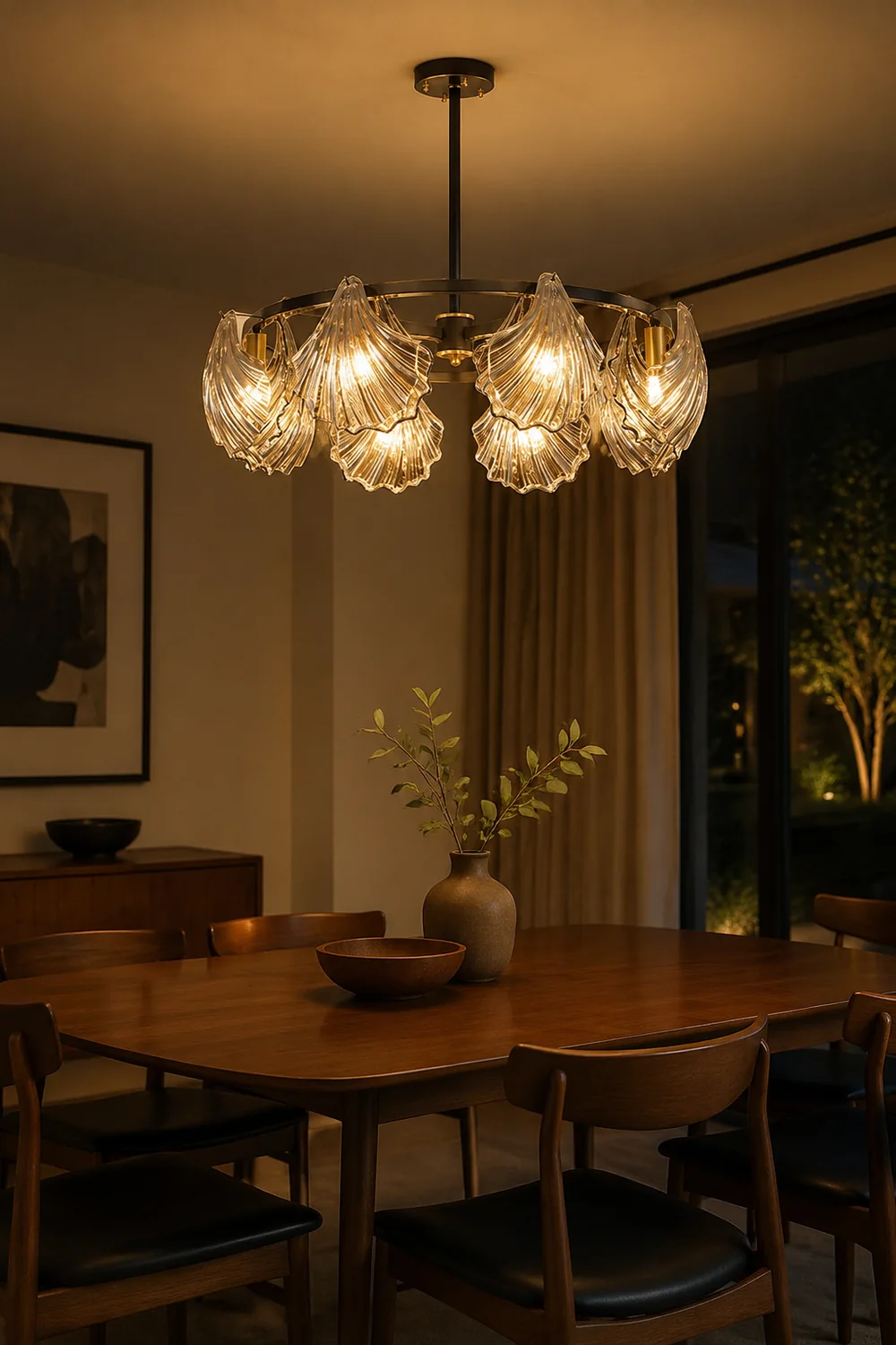 Kirsten Modern Annular Metal And Glass Pendant Light, Black/Gold - Lumpaz