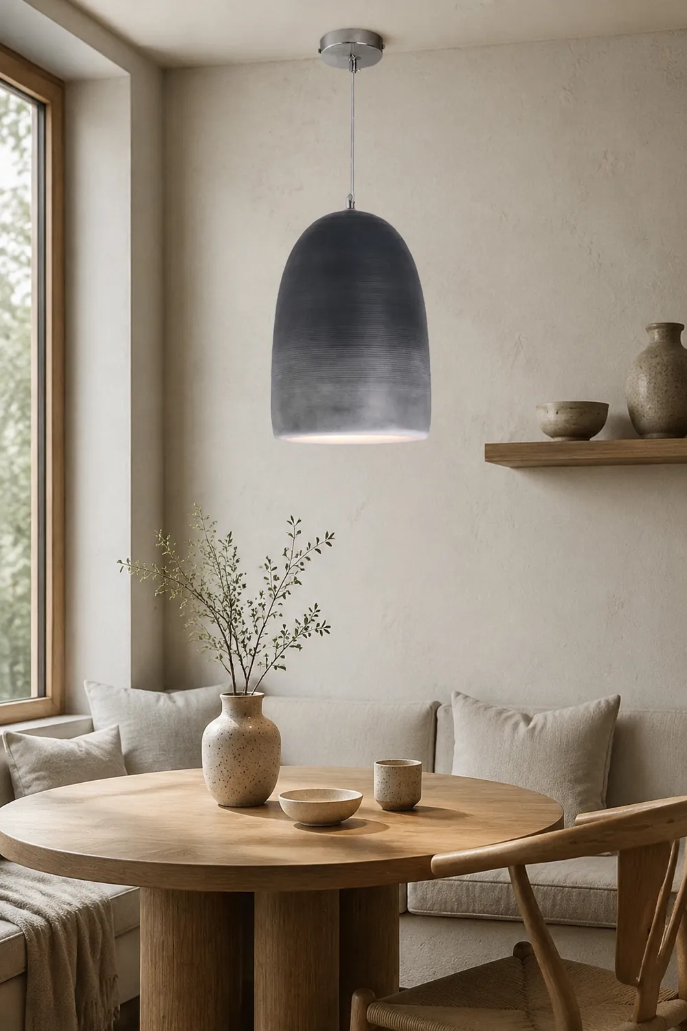 Zaid Rock Art Deco Pendant Light, 3 Color - Lumpaz