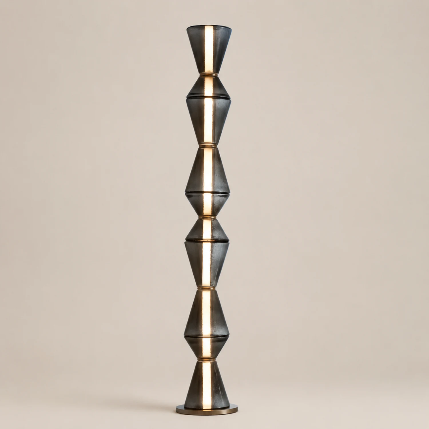 Evette Nordic Modern Black LED Pendant & Floor&Table Lamp, Glass - Lumpaz