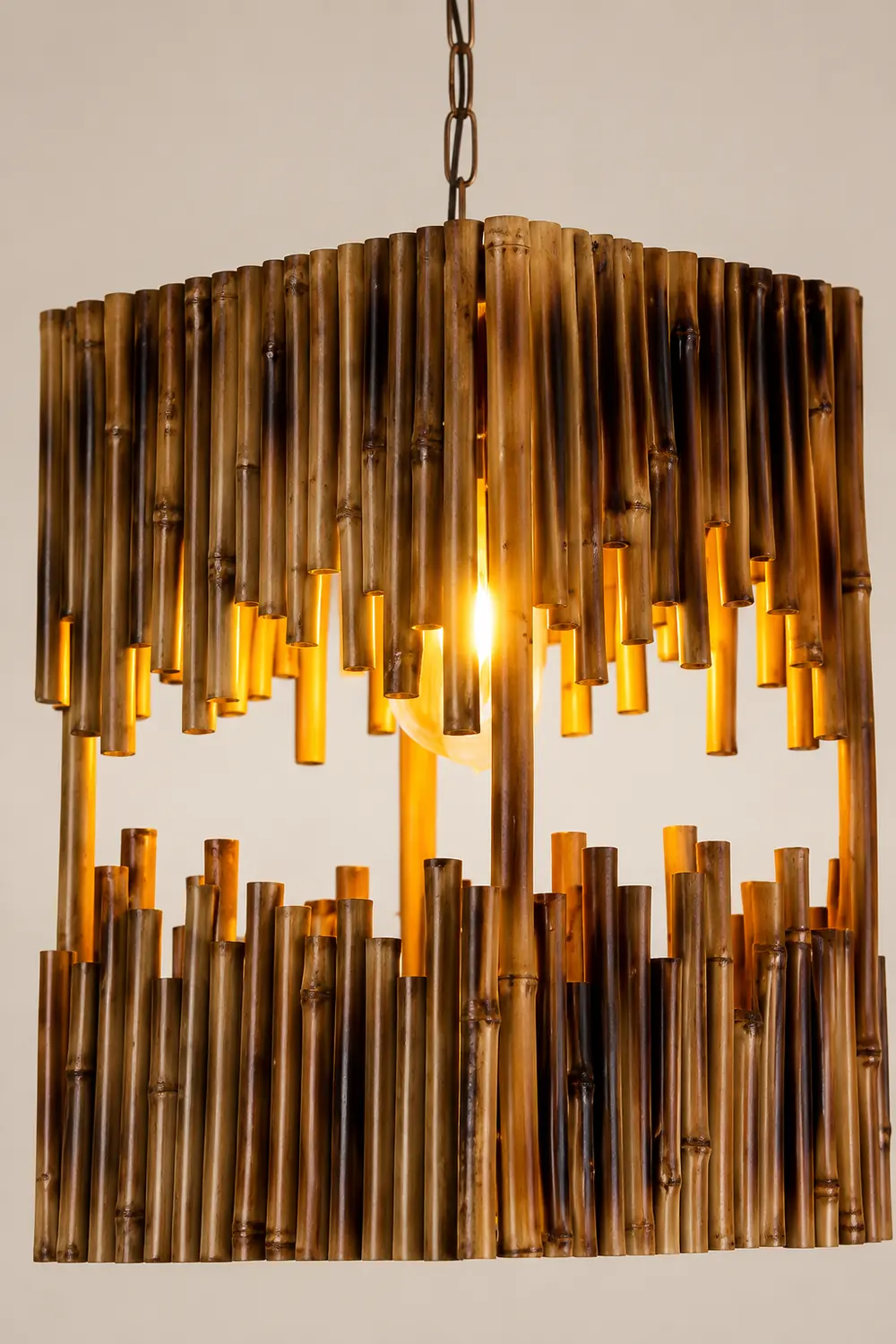 Austin Retro Rectangular Metal/Wood Pendant Light - Lumpaz