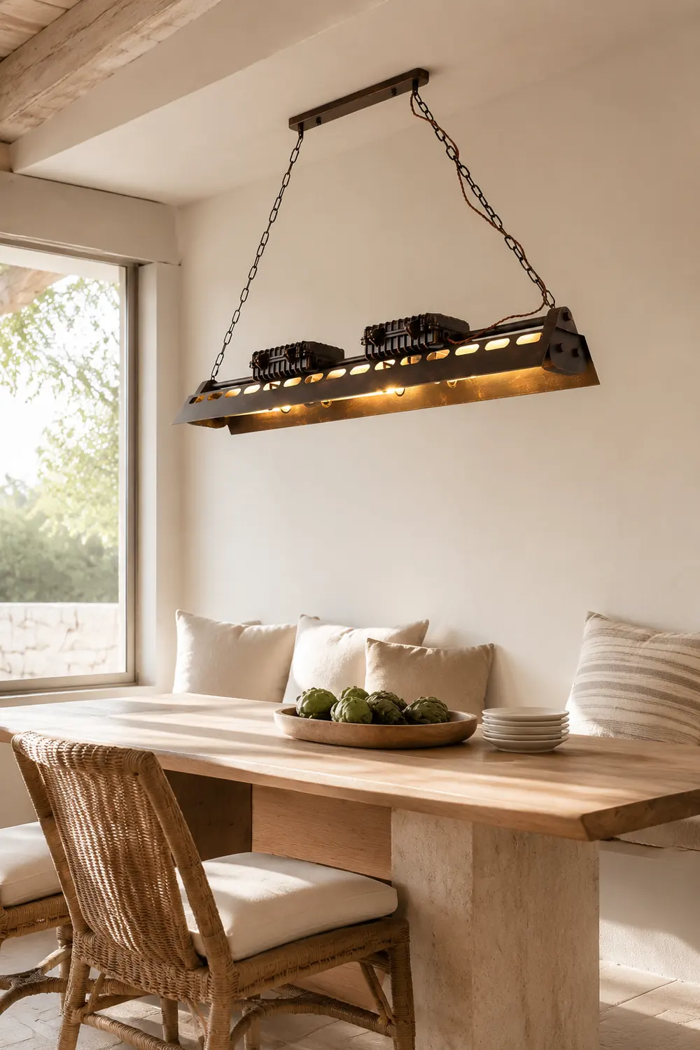 Cooley Industrial Metal Pendant Light Restaurant, Rust - Lumpaz