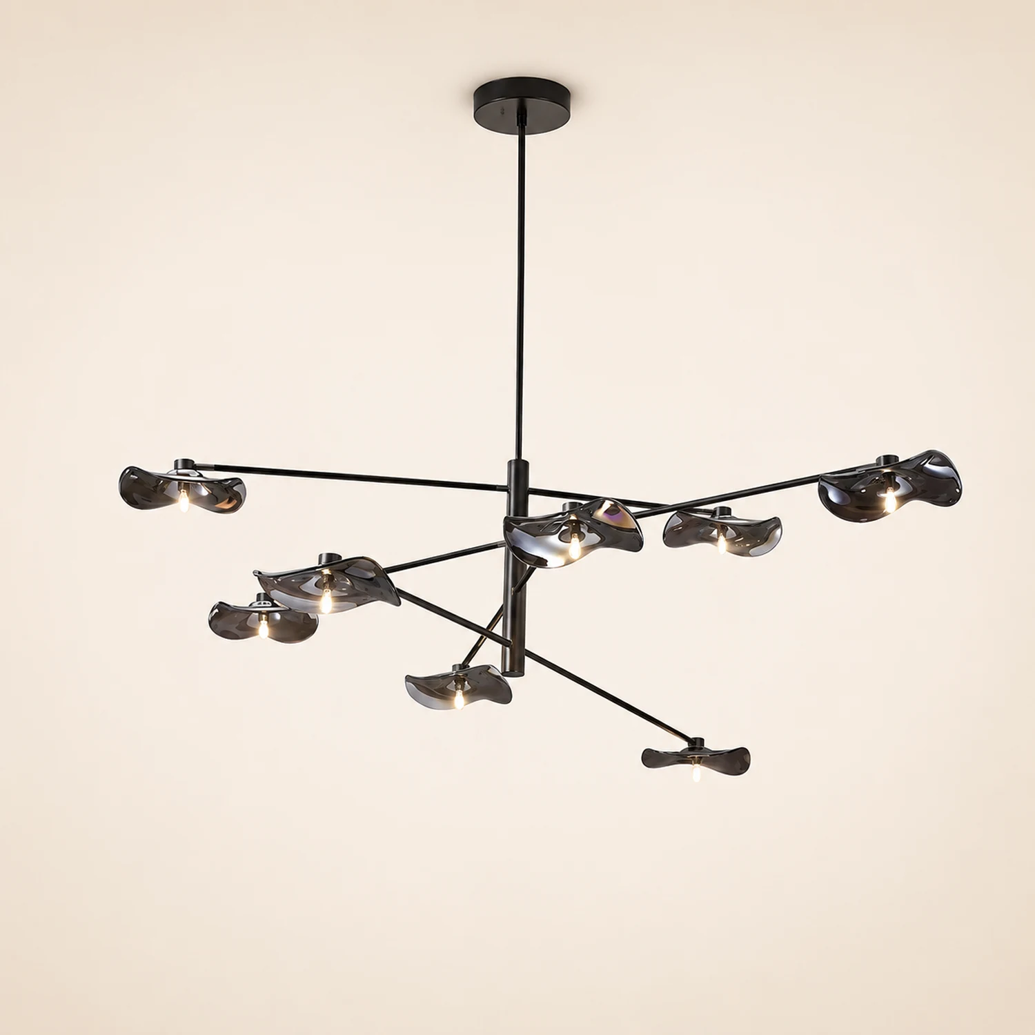 Carins Modern Branch Metal Pendant Light, Clear/Multicolor - Lumpaz
