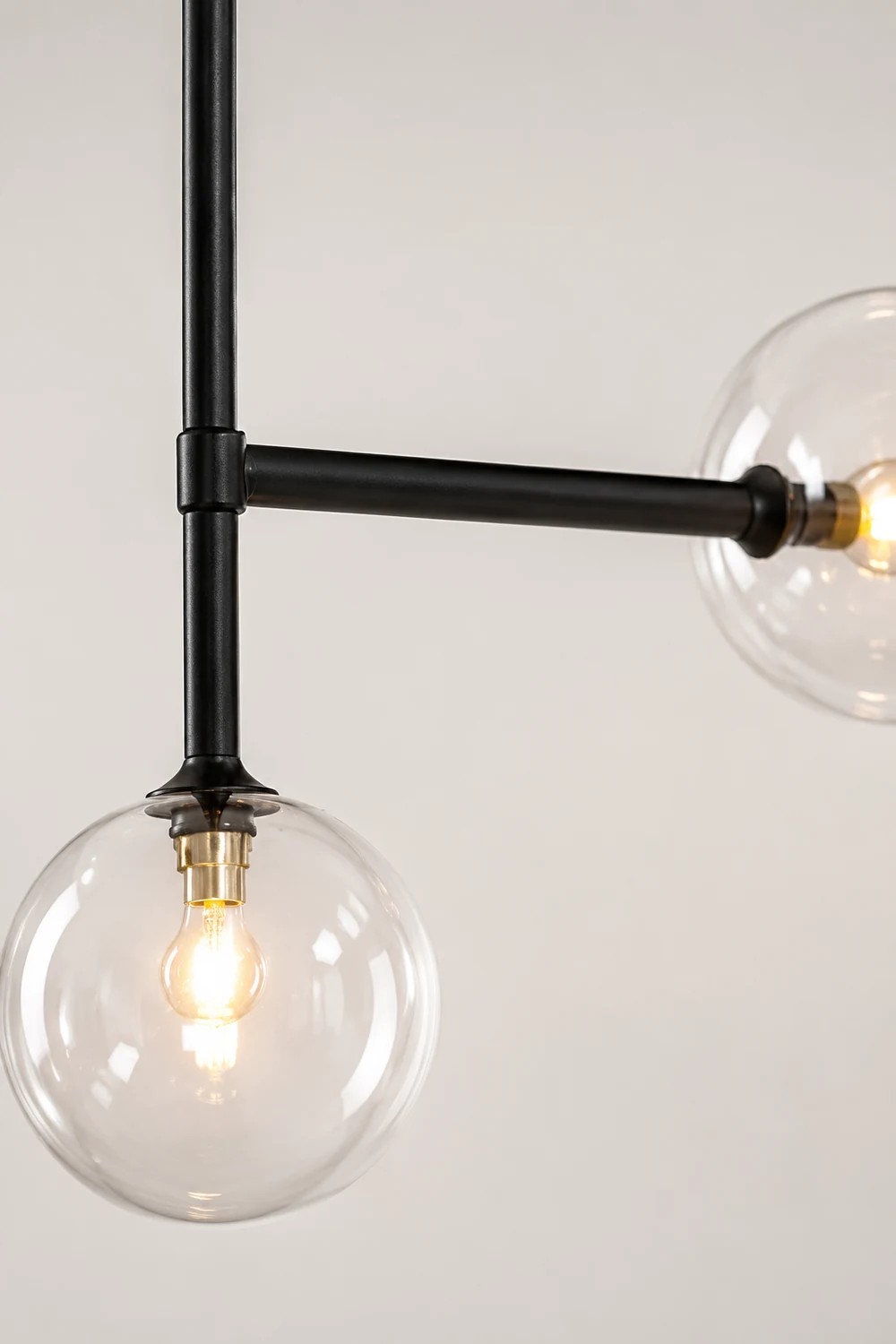 Valentina Modern Bubble Glass Pendant Light, Black - Lumpaz
