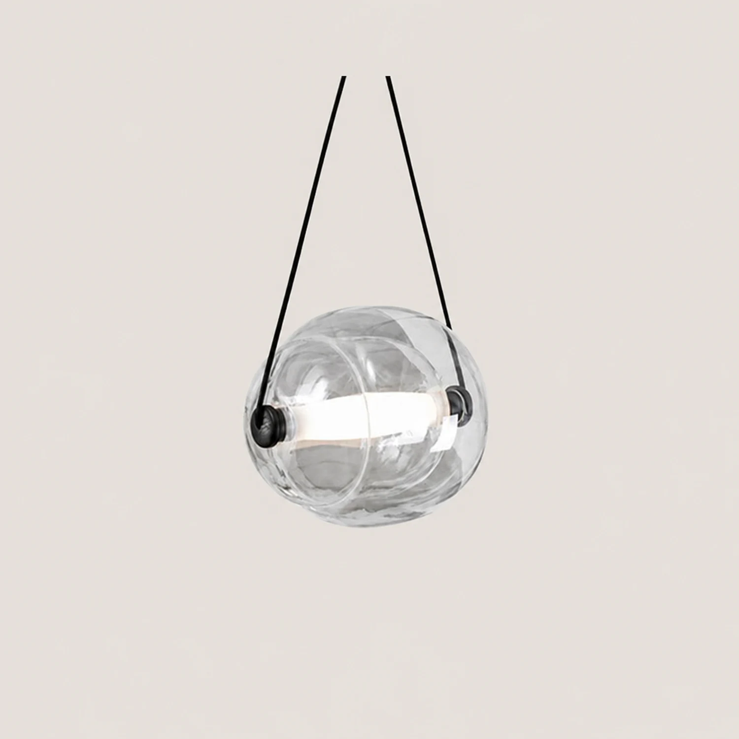 Hailie Modern Bubble Glass Pendant Light, Blue/Yellow/Pink/Smoky Gray/White/Clear - Lumpaz