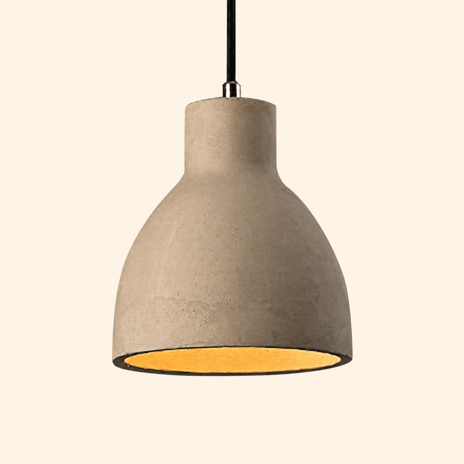 Byers Modern Dome Cement Pendant Light Gray Living Room - Lumpaz