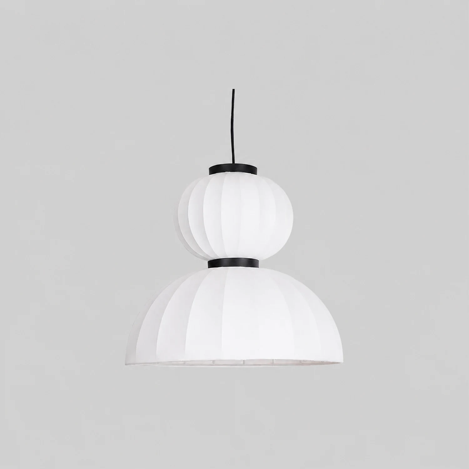 Renée Modern Artificial Silk Pendant Light, White, 3 Style - Lumpaz