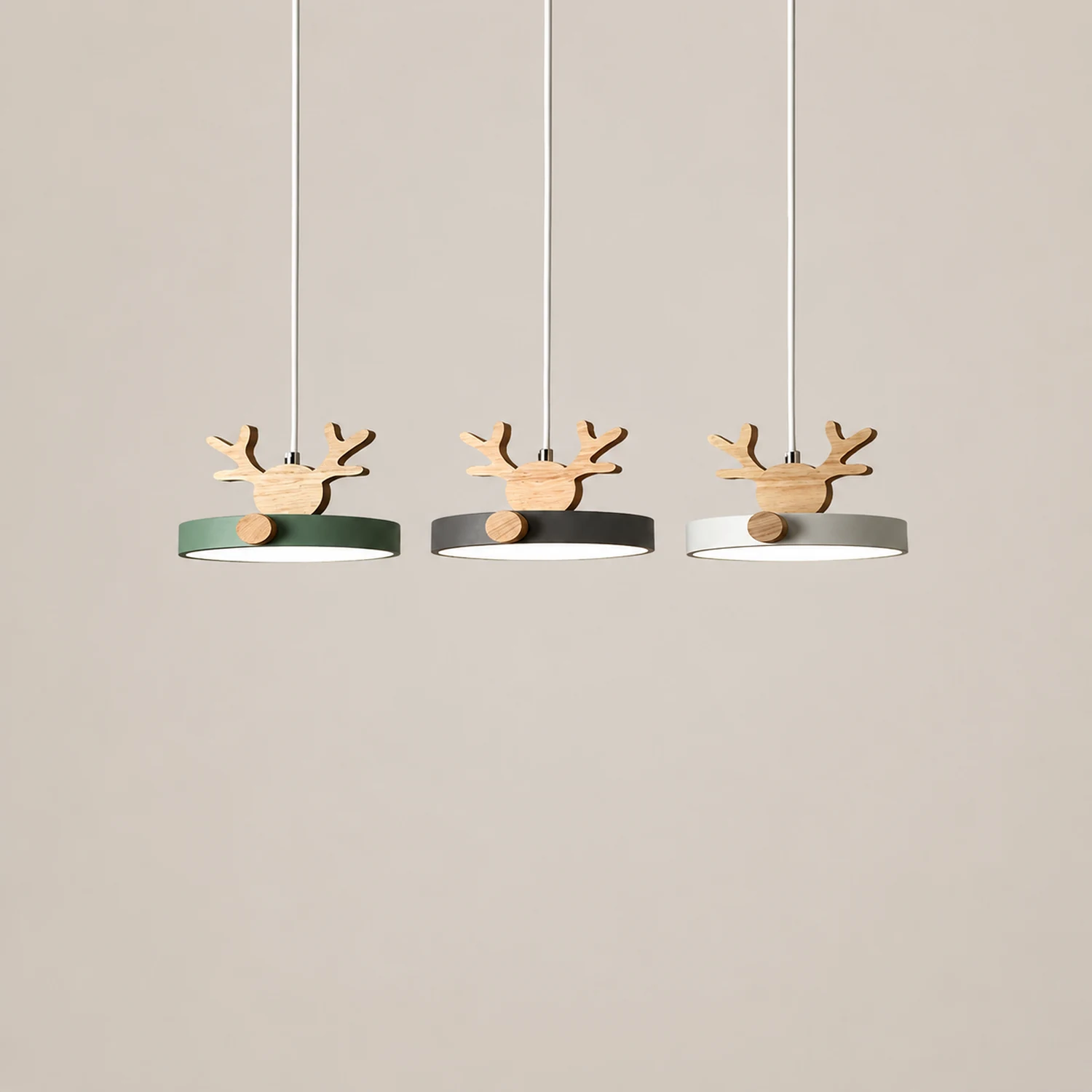 Morandi Deer Cluster Pendant Light 3 Color, 1/3 Heads - Lumpaz