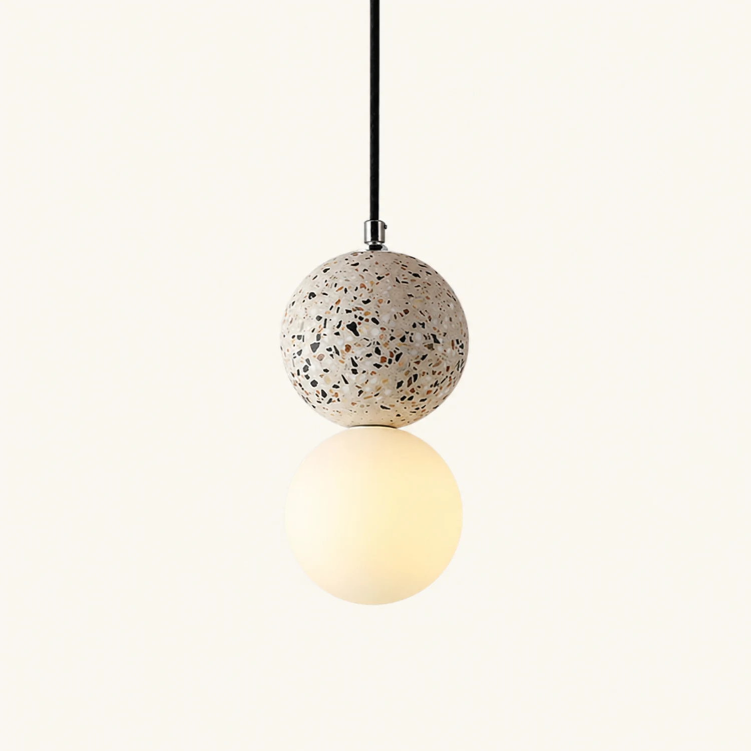 Valentina Single Globe Colorful Pendant Light, Dolomite, LED - Lumpaz