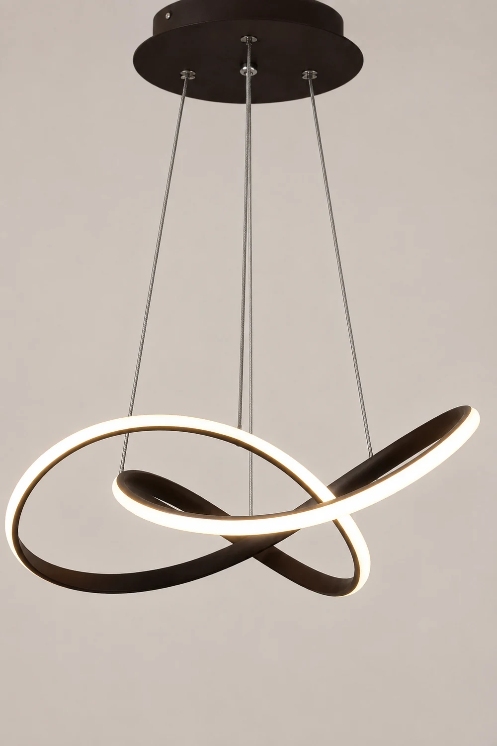 Modern Led Pendant Light, Black/White, Living Room/Bedroom - Lumpaz