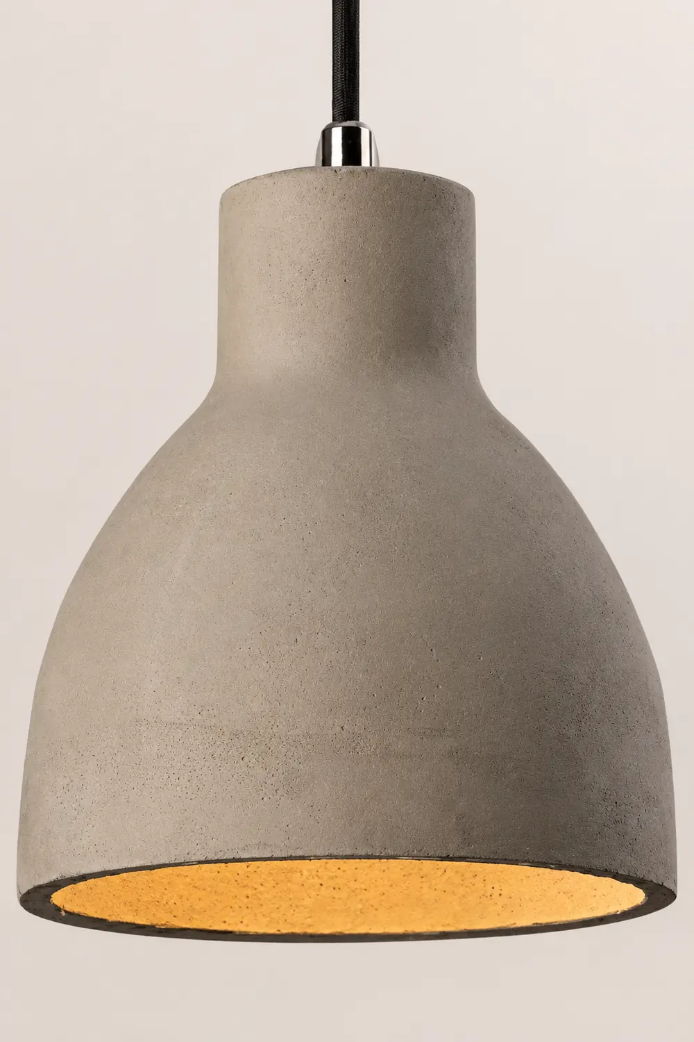 Byers Modern Dome Cement Pendant Light Gray Living Room - Lumpaz