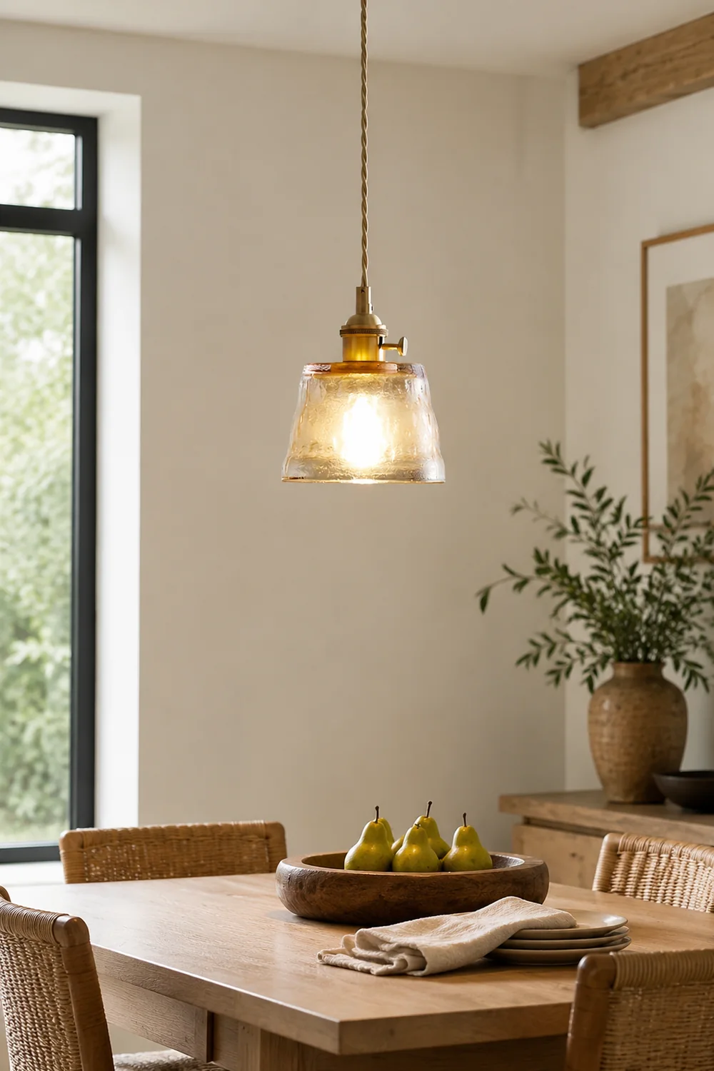 Hailie Modern Nordic Kitchen Island Glass Pendant Light, Brown/Green/Clear/Blue - Lumpaz