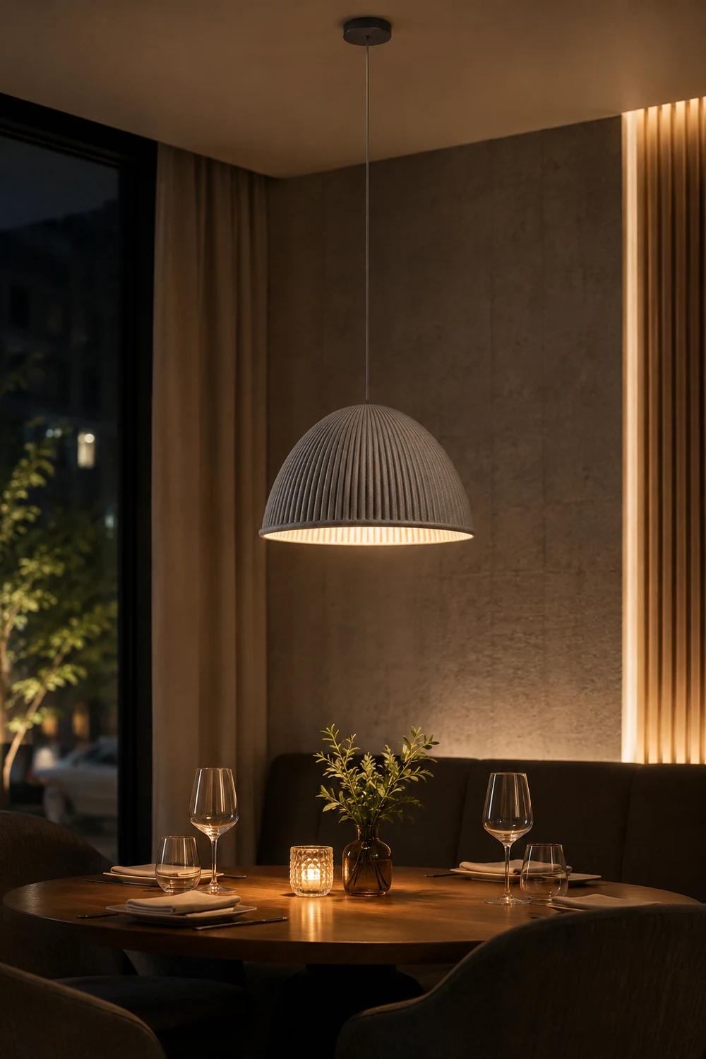 Morandi Modern Semi Resin Pendant Light, Gray/Black/White - Lumpaz