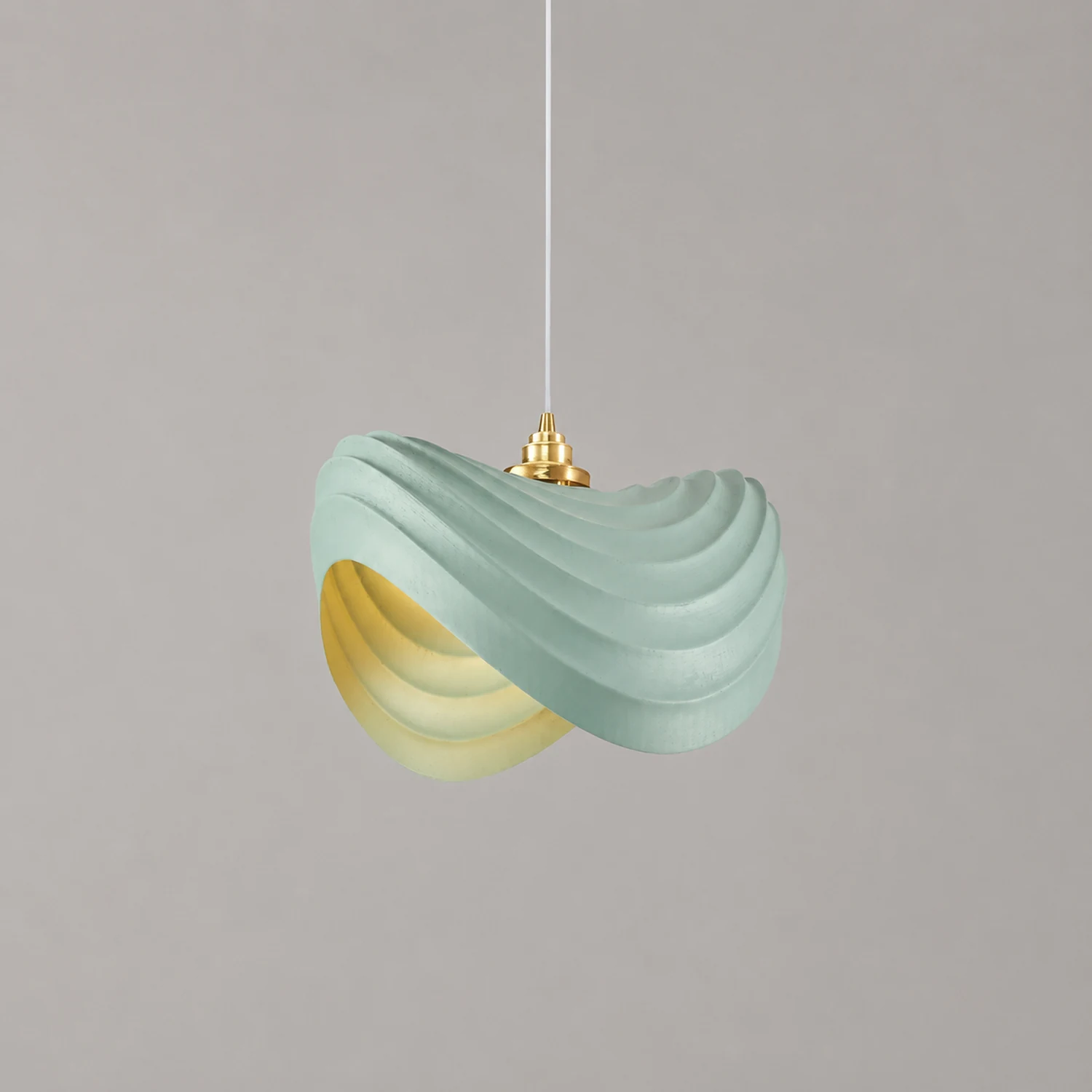 Renée Wabi-Sabi Minimalisme Ripple Pendant Light, Resin&Metal - Lumpaz