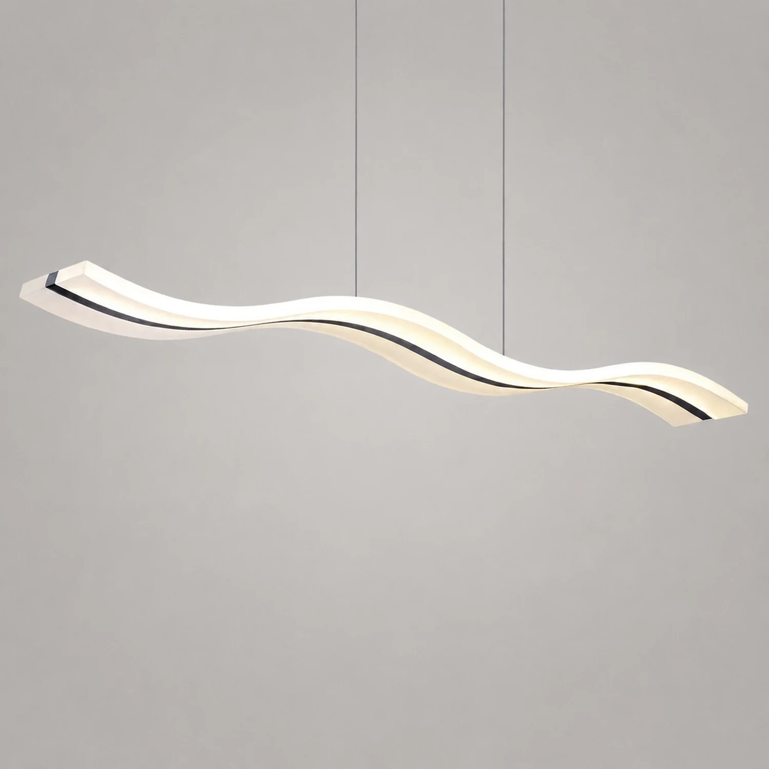 Minimalist Wave Wavy Pendant Light, 38.5" - Lumpaz